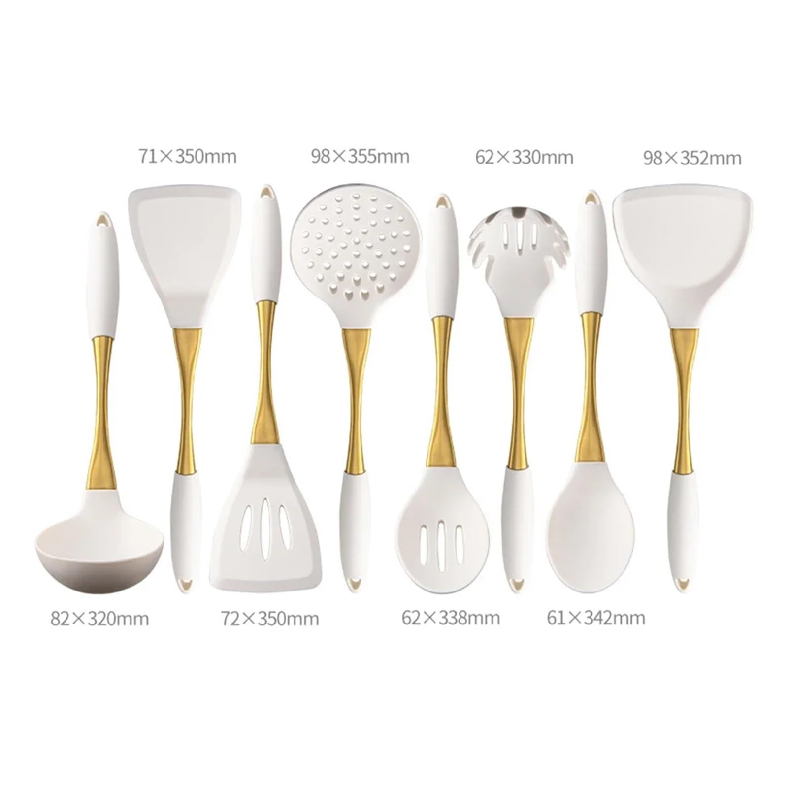 Generico Utensili da Cucina, Utensili da Cucina in Silicone con spatola for Paletta for scolapasta(8pcs)