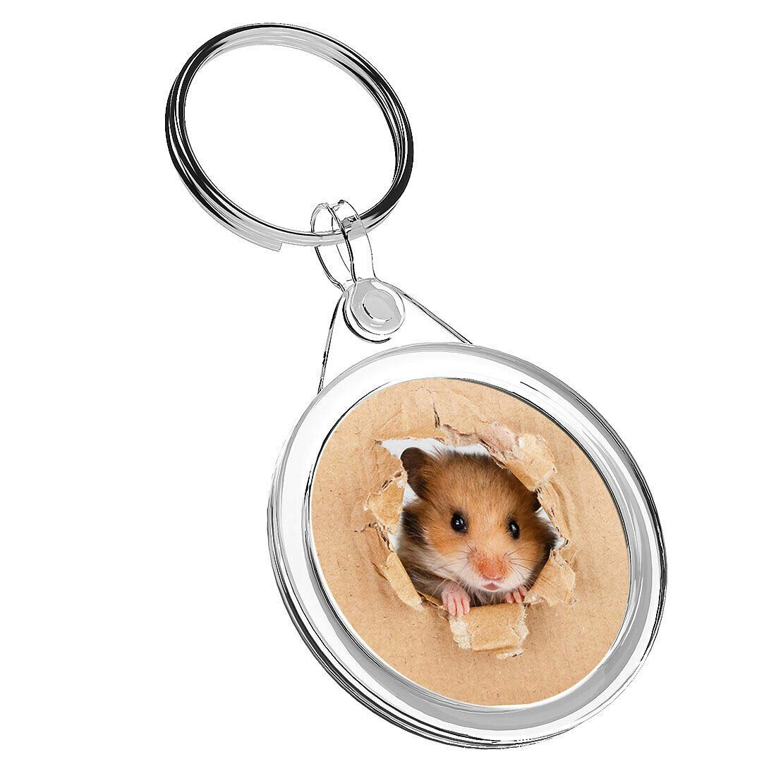 Destination Vinyl Keyrings1 x Hamster Rodent Rat Gerbil - Keyring IR02 Mum Dad Kids Birthday #8521