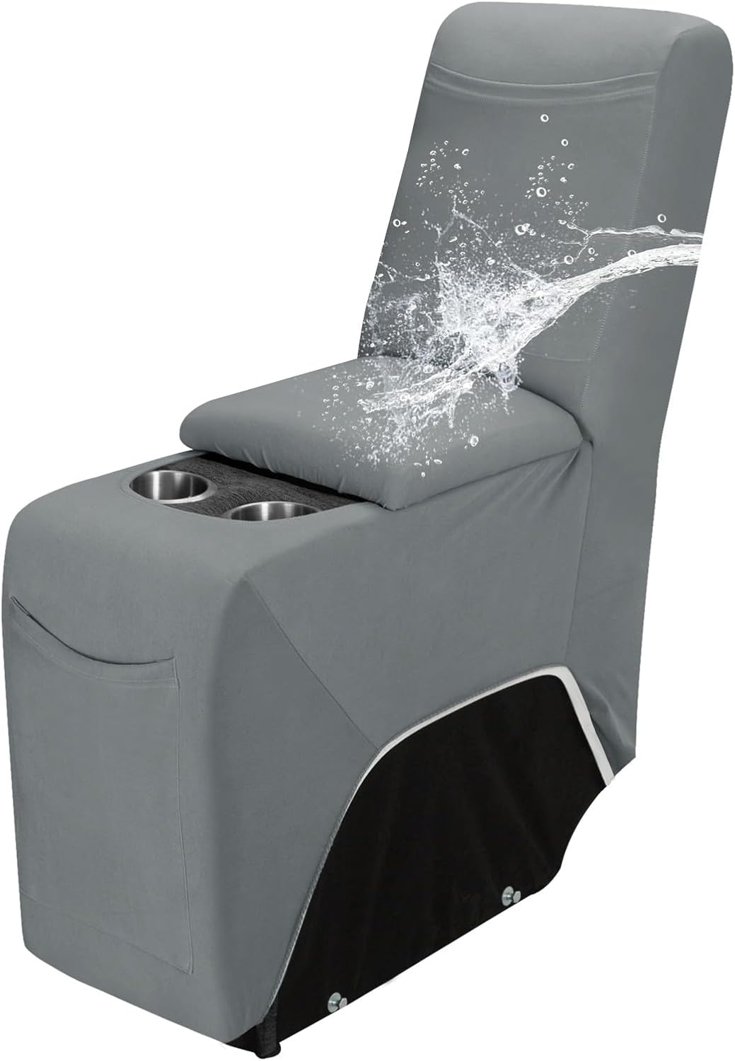 Easy-Going 100% Waterproof Recliner Console Cover, Stretch Middle Console Couch Covers for Reclining Sofas, Sectional L-Shape Furniture Protector for Kids & Pets, 1 Console Cover, Light Gray Easy-Going 100% Waterproof Recliner Console Cover, Stretch Middle Console Couch Covers for Reclining Sofas, Sectional L-Shape Furniture Protector for Kids & Pets, 1 Console Cover, Light Gray