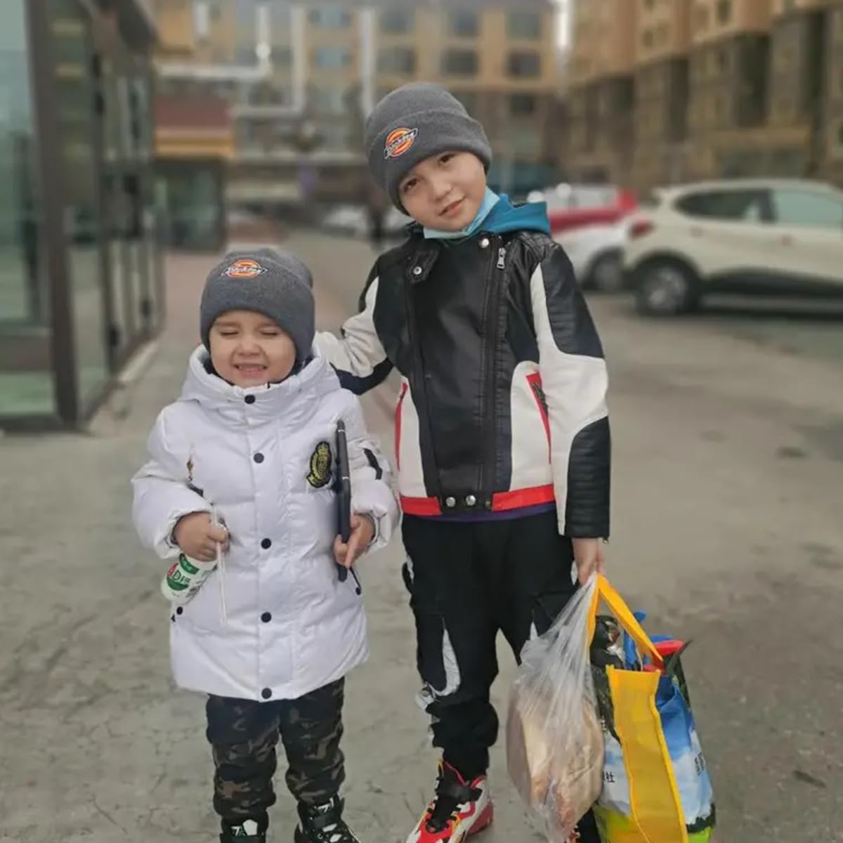 linboo Jungen Bikerjacke aus Kunstleder Lederjacke Kinder Kragen Motorrad Lederimitat Jacke Mäntel für Frühjahr & Herbst