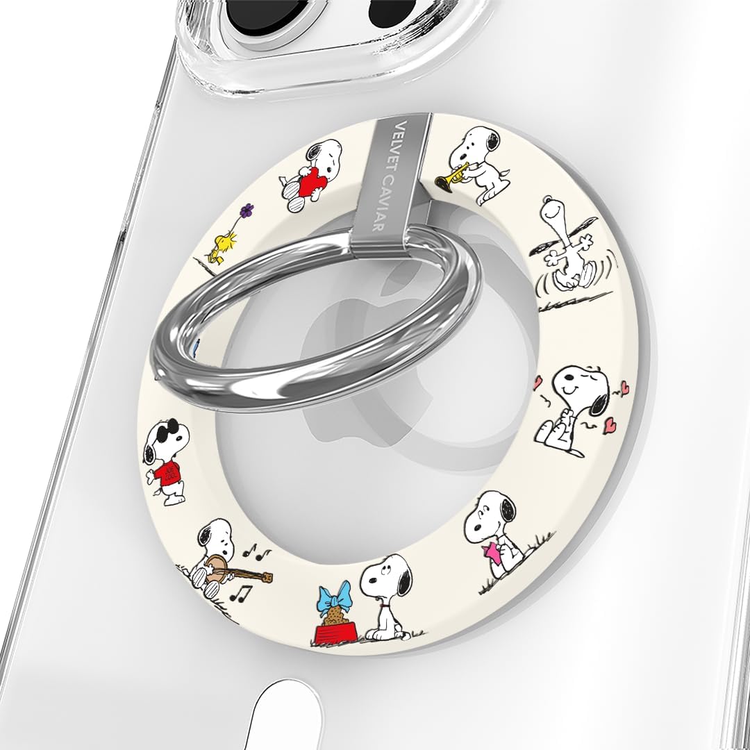 VELVET CAVIAR Compatible with MagSafe Phone Grip – Magnetic Ring Holder with Adjustable Stand – Removable MagSafe Accessories for iPhone 16, 15, 14, 13, 12 (Snoopy Moods) VELVET CAVIAR Compatible with MagSafe Phone Grip – Magnetic Ring Holder with Adjustable Stand – Removable MagSafe Accessories for iPhone 16, 15, 14, 13, 12 (Snoopy Moods)