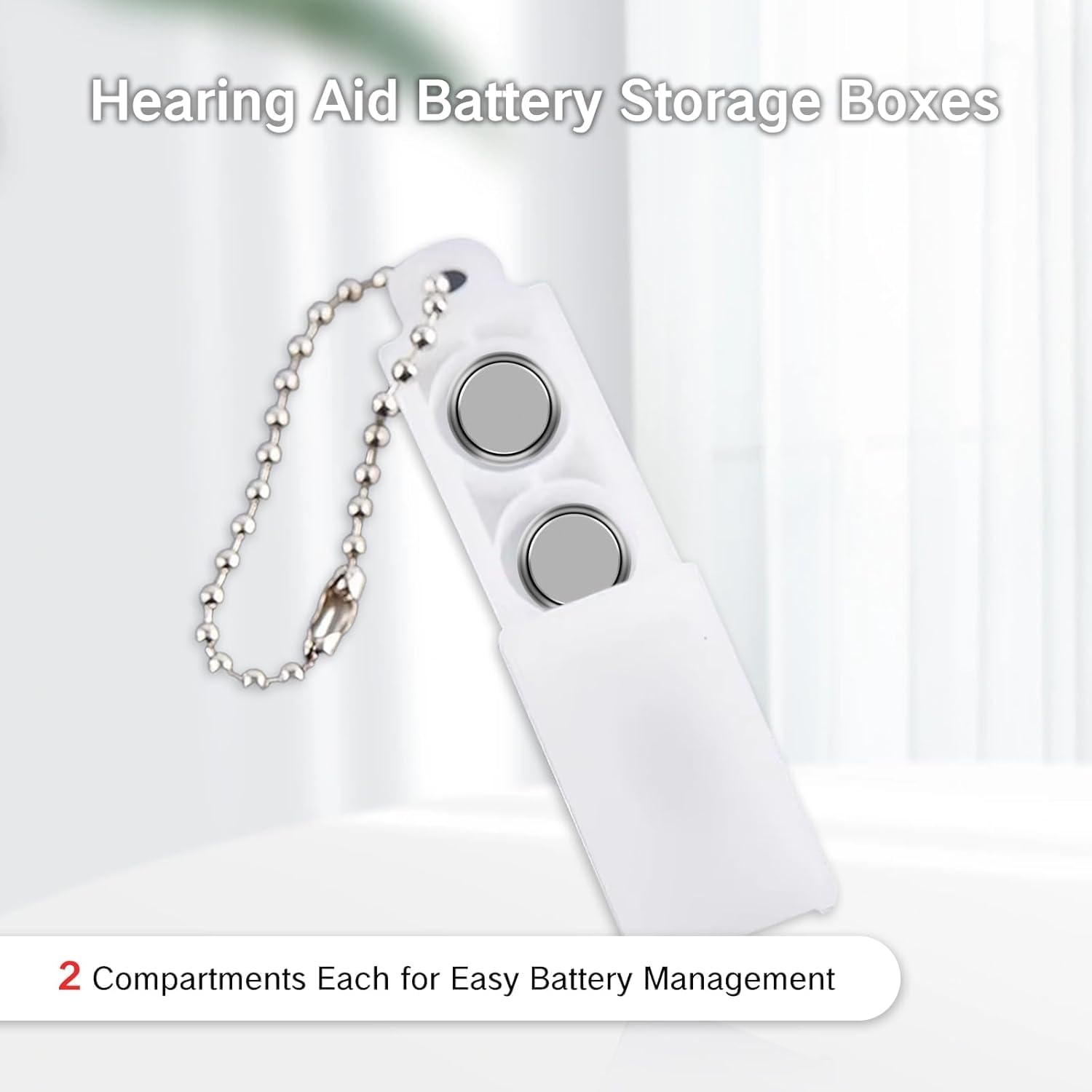 NIIIYTYB 10 Pcs Portable Hearing Aid Battery Case, Plastic Storage Box, Travel Holder For Size 312 Batteries, Pocket Carry Container, Keychain Attachment, Compact Organizer image 4