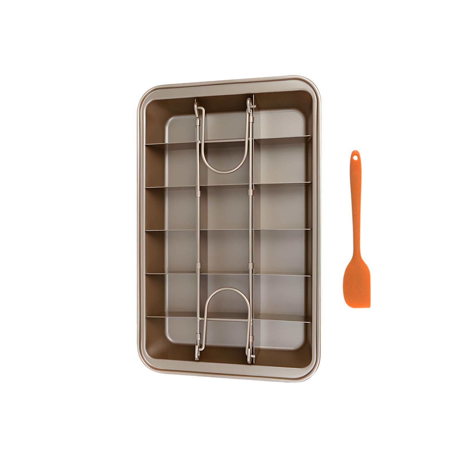 Molde antiadherente para hornear pasteles de acero al carbono con divisores extraíbles para pasteles y pasteles perfectamente porcionados