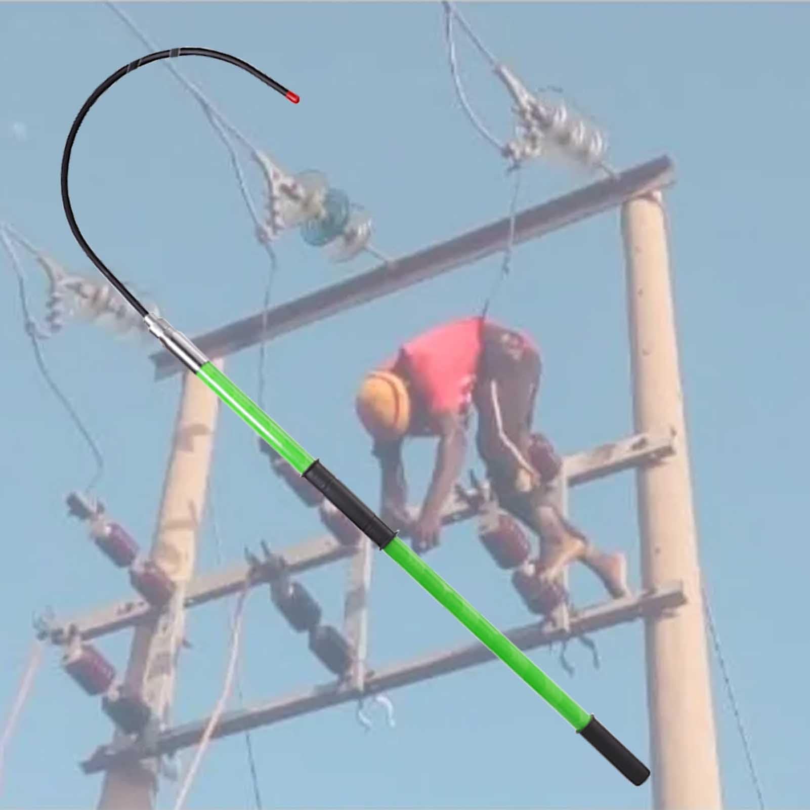 Ten zestaw haków ratowniczych wysokiego napięcia, z izolowanym słupkiem bez kierowcy, do awaryjnego porażenia prądem elektrycznym, długość 3 m, jest niezbędnym narzędziem bezpieczeństwa dla TR