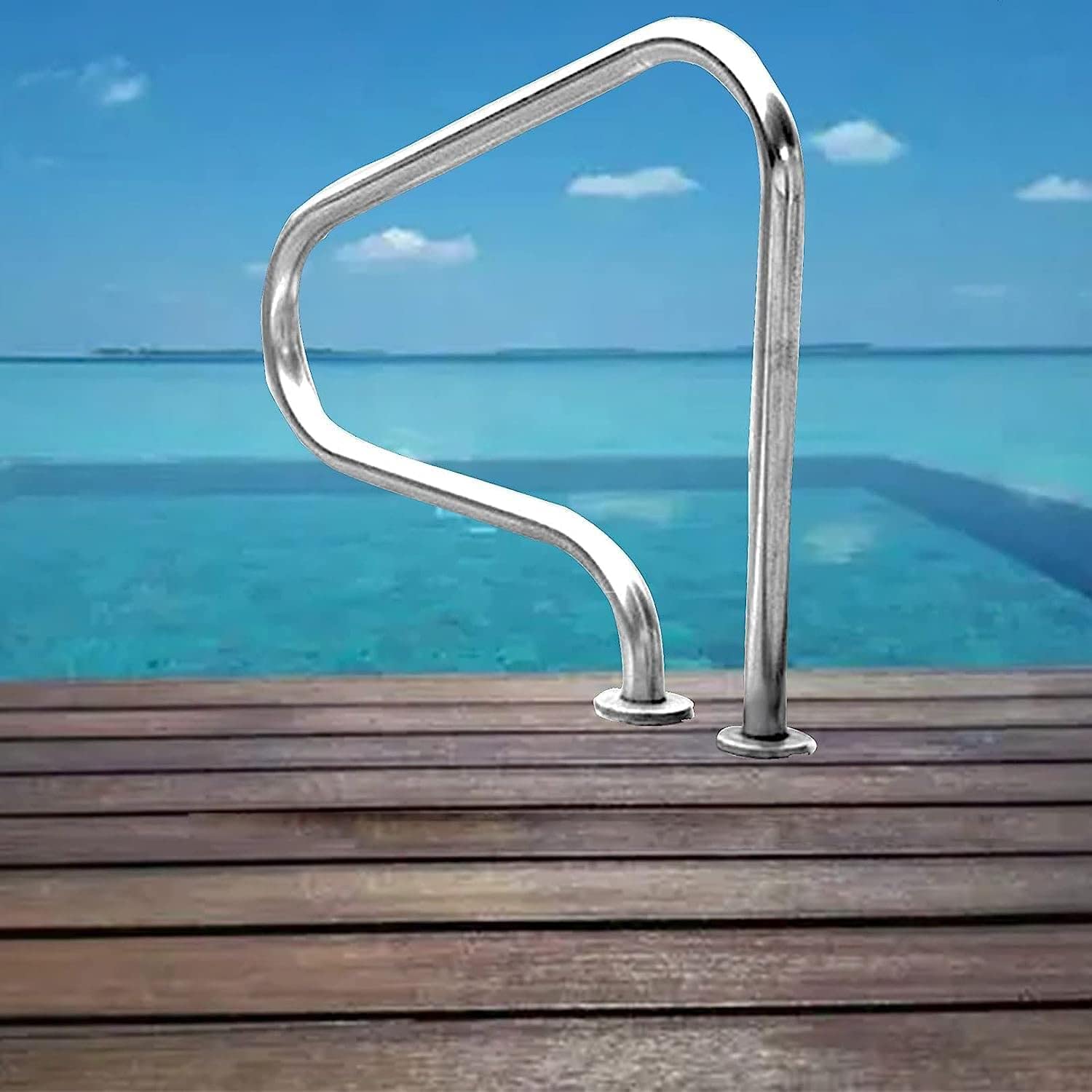 Mains courantes de piscine en acier inoxydable rampes de terrasse inox