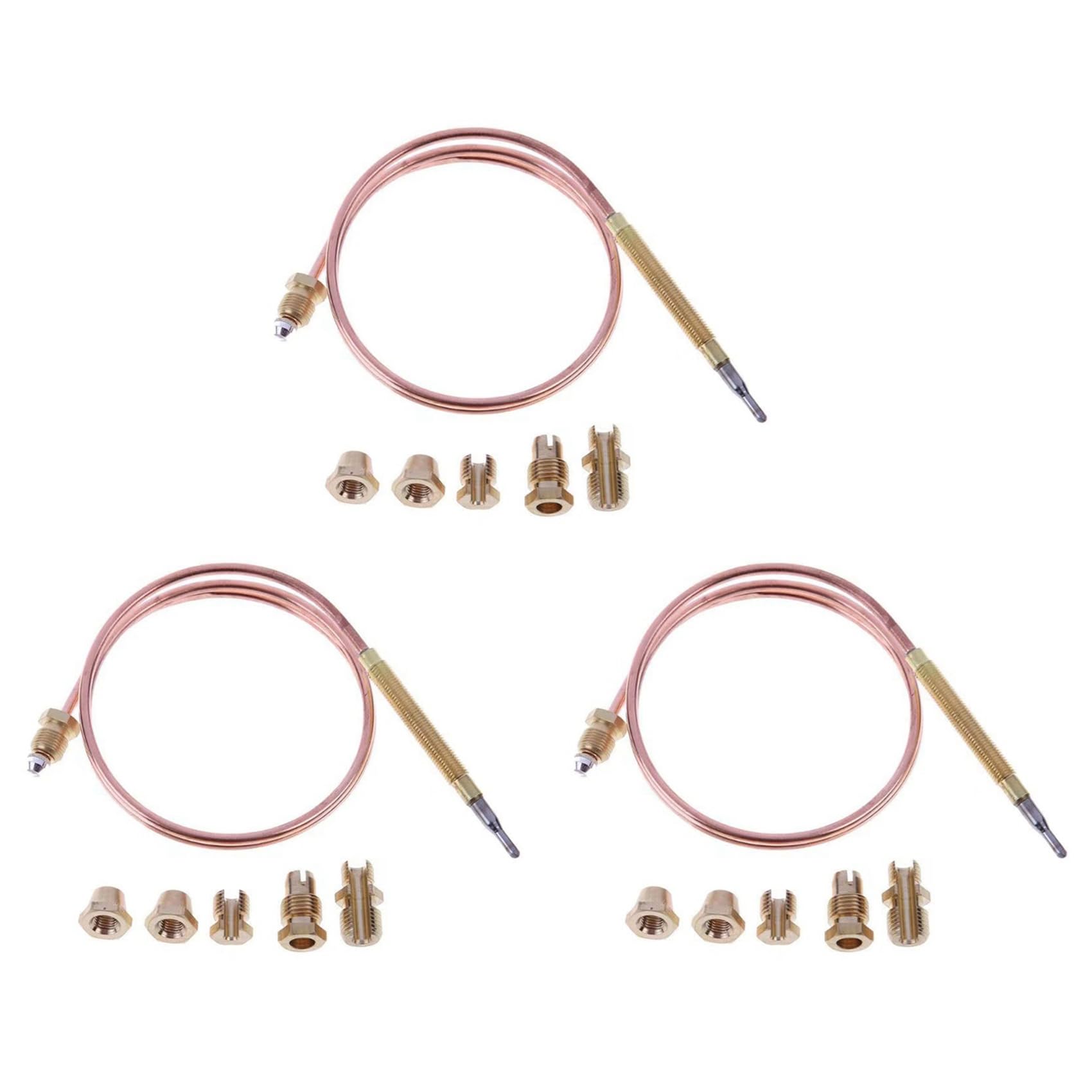 Jnchdghwa Gold 3Pcs 90Cm Thermocouple Sensor Universal Thermocouple Patio Heater For Gas Fireplace Furnace Fire Pit Water Heater