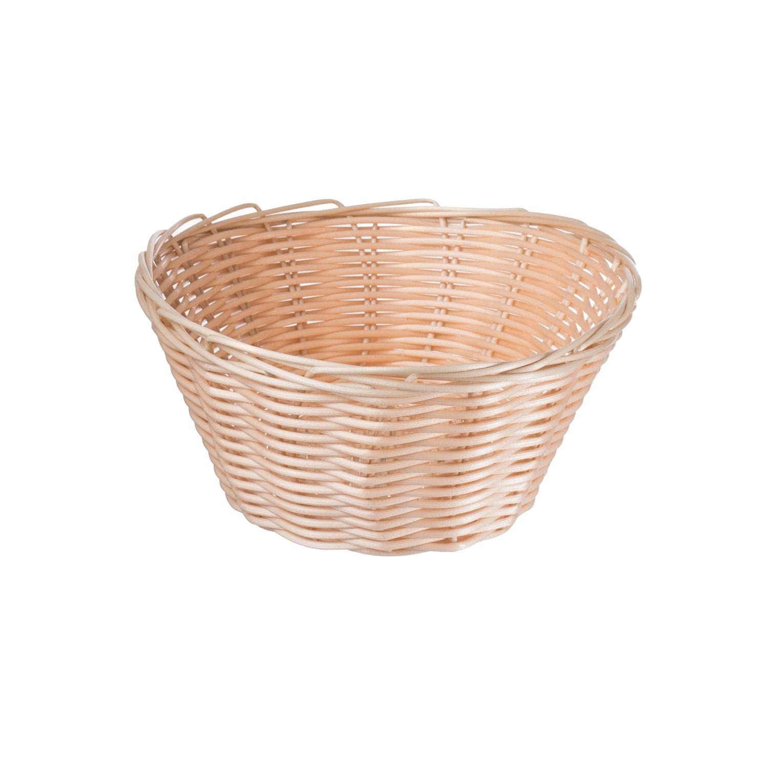 TableCraft Products Gift Basket, Hand-Woven wicker bread, Food Serving Baskets, Oval, Natural Brown, 10 x 6 x 3 (PACK OF 12)