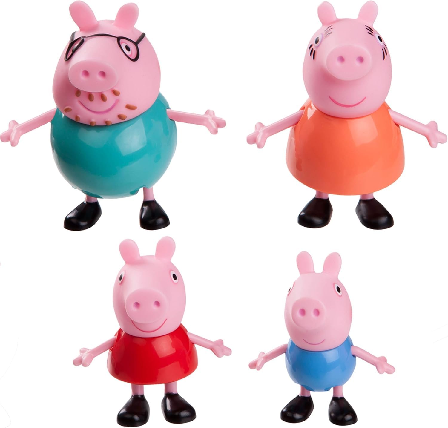Peppa Pig Family Toys Set of 4 - George, Mummy Pig, Daddy Pig & Grandparents | Movable Cartoon Figures Dollhouse & Car Play Set | Kids Toy for Boys & Girls 2+ Years | Birthday Return Gift-image-47