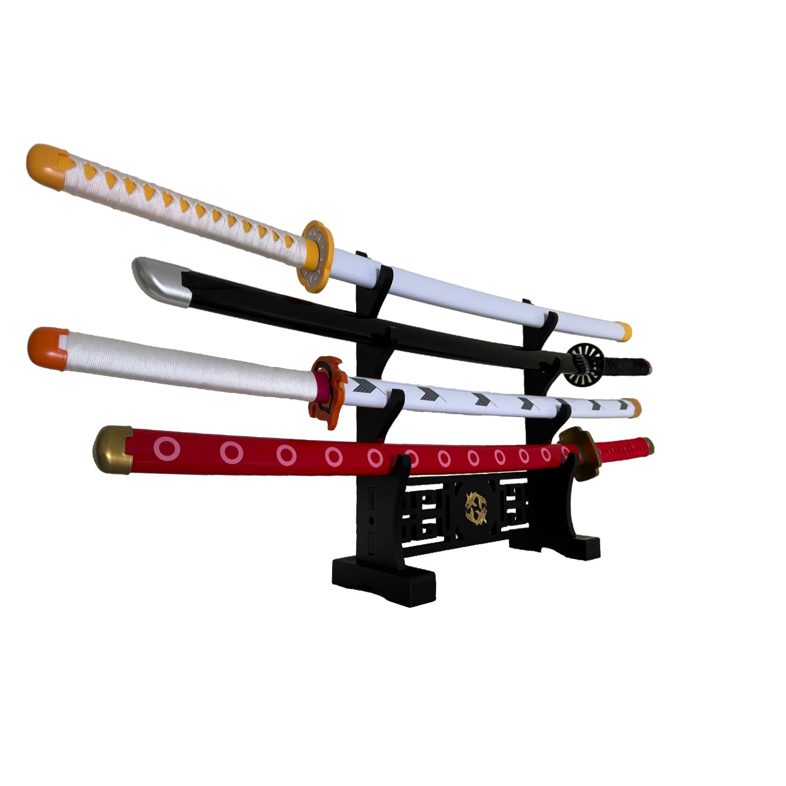 Katana Support Samurai Sword Présentoir Mural Wakizashi Velours Rembourré Zoro Épée Cosplay Demon Slayer Arme Présentoir 4 Niveaux