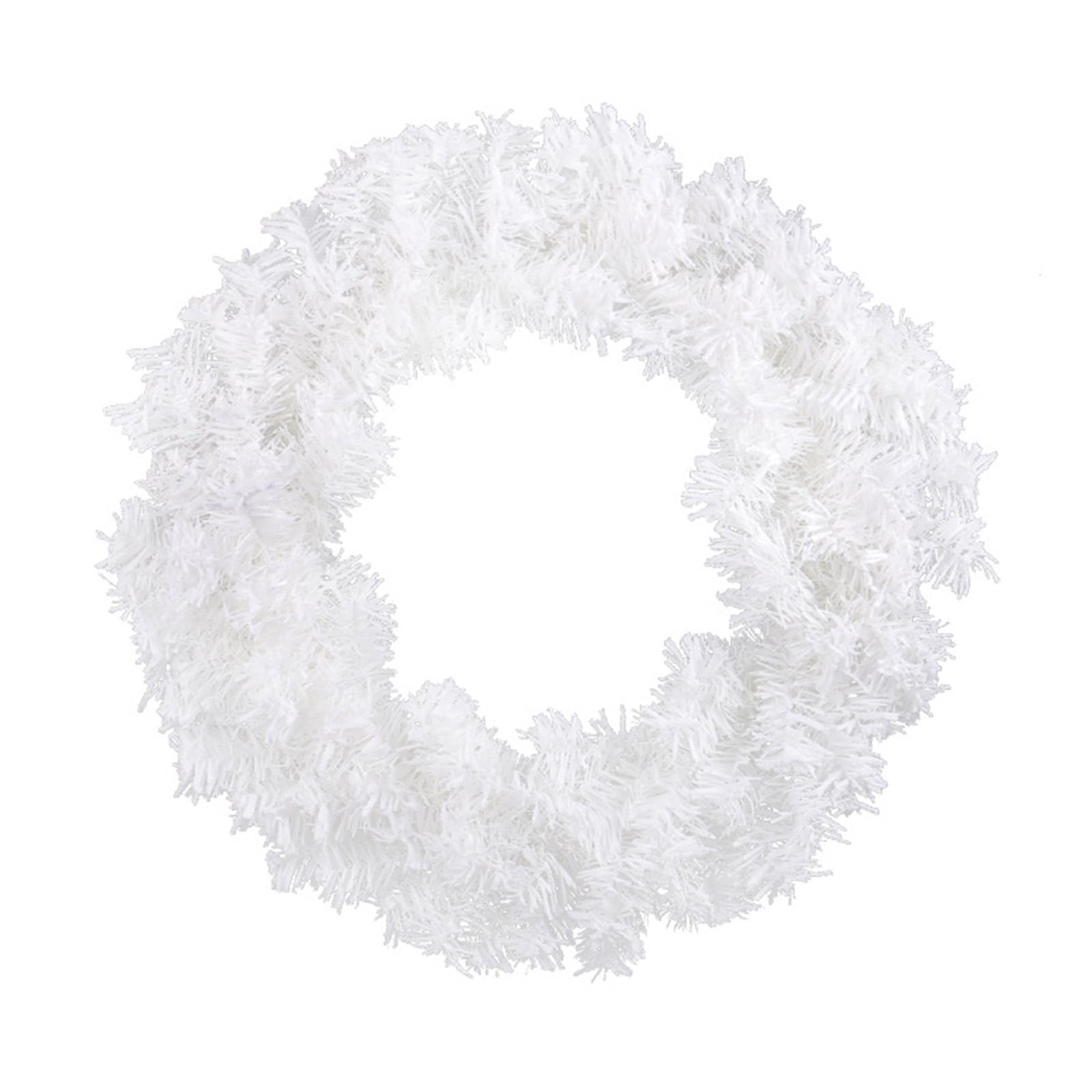 Buxuaaaa White 40Cm / 50Cm Christmas Artificial Wreath Door Hanging Simulation Garlands For Inviting Holiday Christmas Setting Decors Holiday Decoration