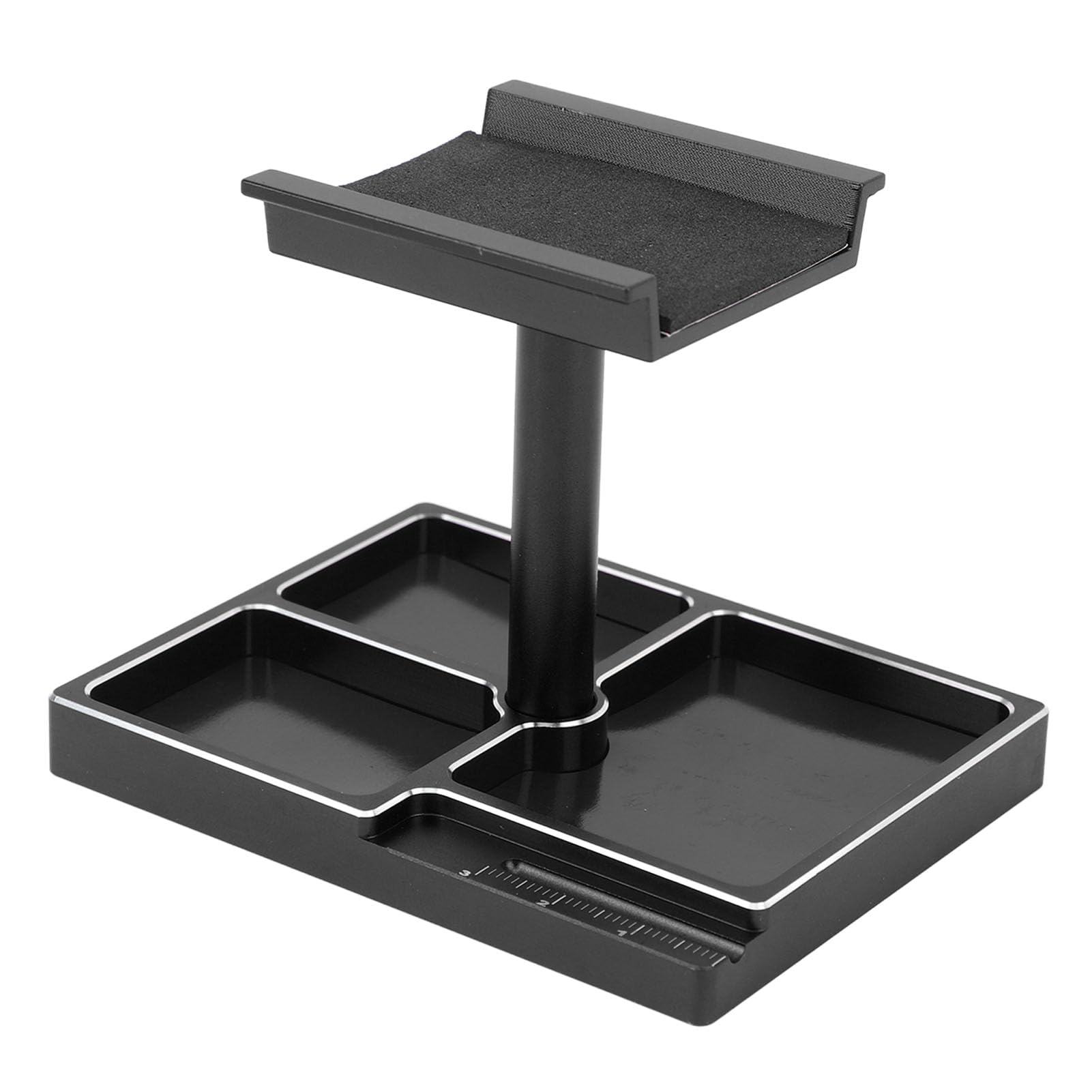equlup RC Car Repair Work Stand, RC Car Repair Workstation Kit with Magnetic Screw Base Lightweight Repairing Station Display Platform for 1/18 1/24 FCX24 SCX24 Monster Truck Buggy (Black)