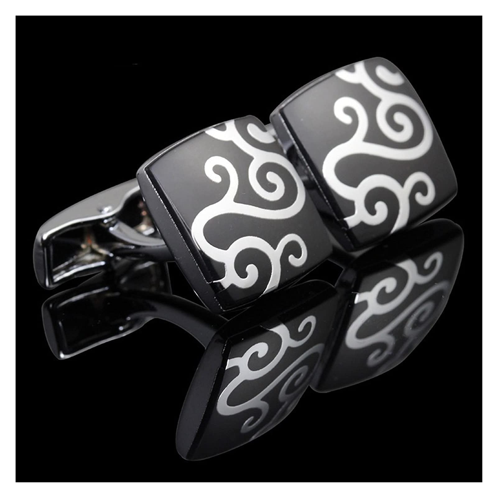 Gemelos para Camisa, puños para Hombre, botón de Enlace, Dorado, de Lujo, Informal, para Boda (A 15)