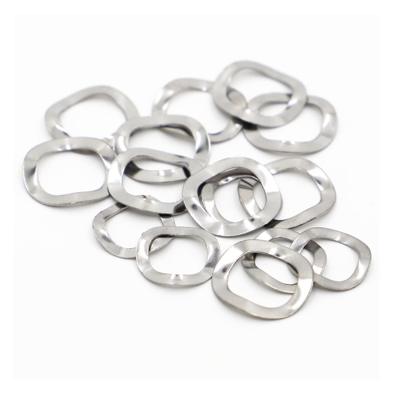Lot de 10 à 20 rondelles élastiques à Trois ondulations en Acier Inoxydable 304, M3-M31, for Arbres de roulement(10pcs M16x21x0.3)