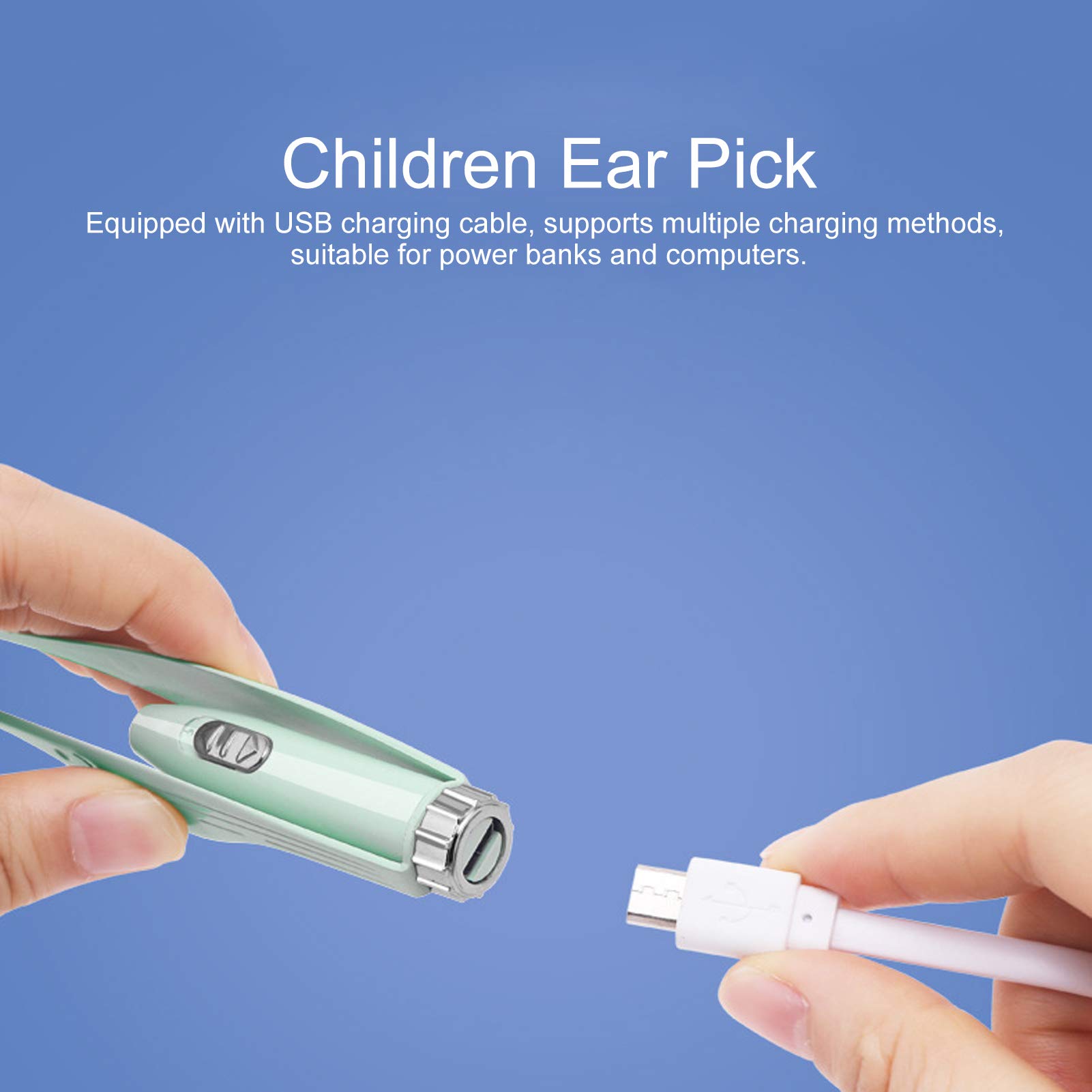 Ear Curette Earpick Kit con torcia elettrica, pinzette luminose a LED per eliminare il cerume per la rimozione del cerume per bambini, adulti e anziani con scatola di immagazzinaggio