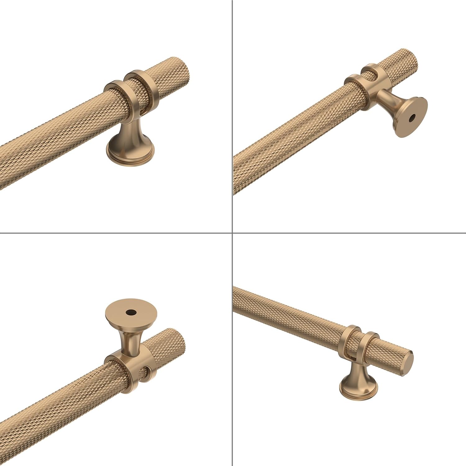 10 Pack Knurled Cabinet Pulls 10 Inch Champagne Bronze Kitchen Cabinet Handles Cabinet Hardware Kitchen Handles for Cabinets Champagne Dresser Pulls Drawer Handle