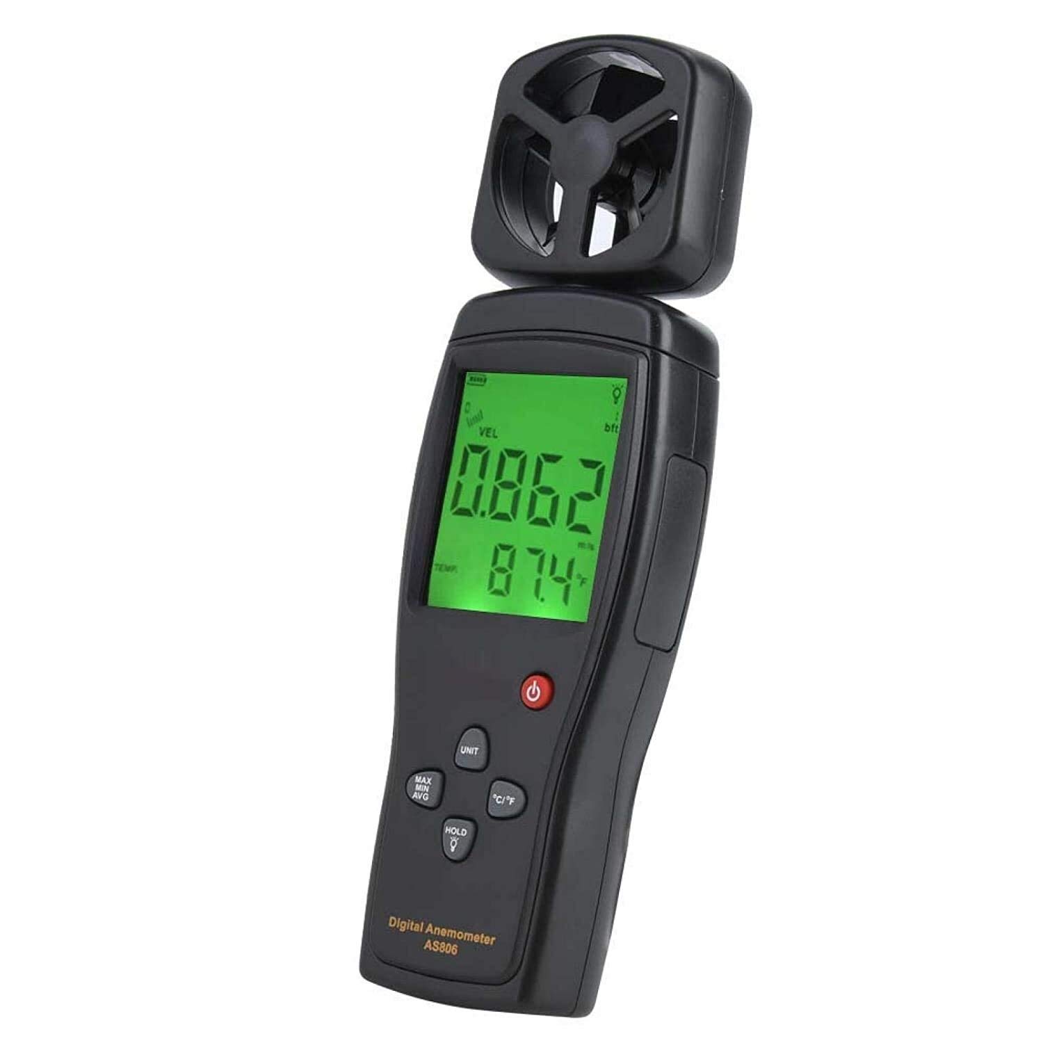JJJ 0-45m / s velocità Portatile velocità del Vento Vento Anemometro ad Alta Presision per Ufficio per all'aperto per la casa