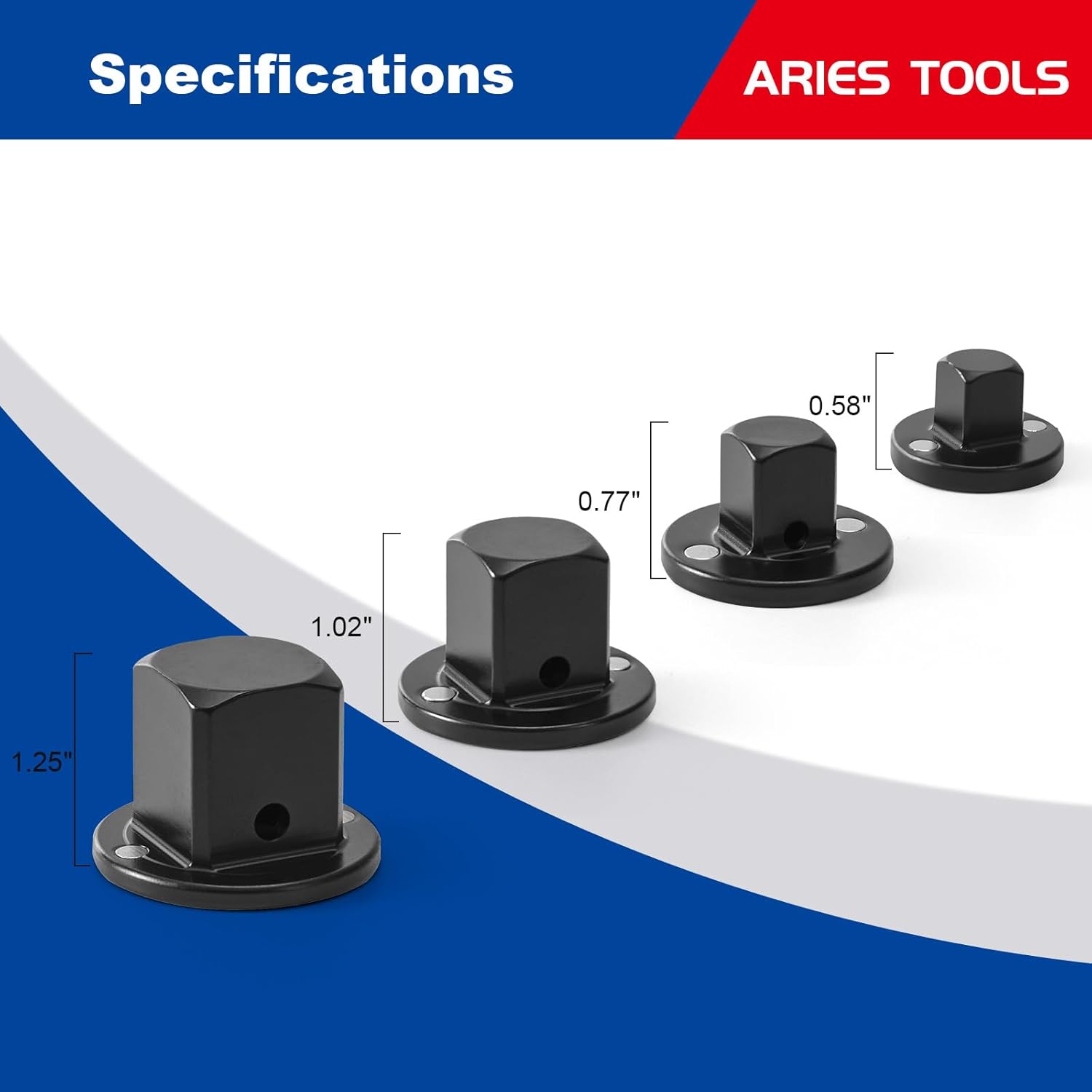 Socket Set Adapter,Low Profile Impact Socket Set Works with Impact Wrench，Torque Wrench，Electric Ratchet，Designed for Confined Space，3/8" to 1/2", 1/4" to 3/8", 3/4" to 1", 1/2" to 3/4", 8PC