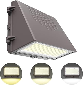 120W Full Cutoff LED Wall Pack Light Photocell, Wattage & 3CCT Selectable