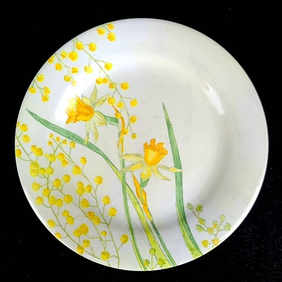 未使用品 フランス Gien ミモザプレート 【公式通販】 未使用品 フランス Gien ミモザプレート 【公式通販】