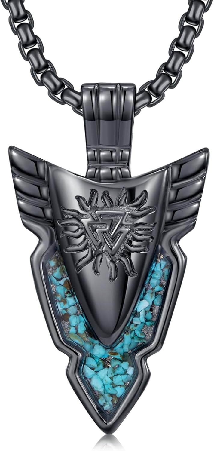 KoyeKei Viking Necklace for Men 925 Sterling Silver Viking Norse Pagan Jewelry Gifts for Women