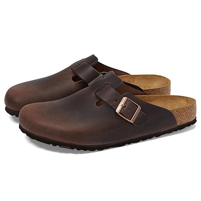 Birkenstock Boston Oiled Leather (Unisex) Clog Shoes Habana Oiled Leather