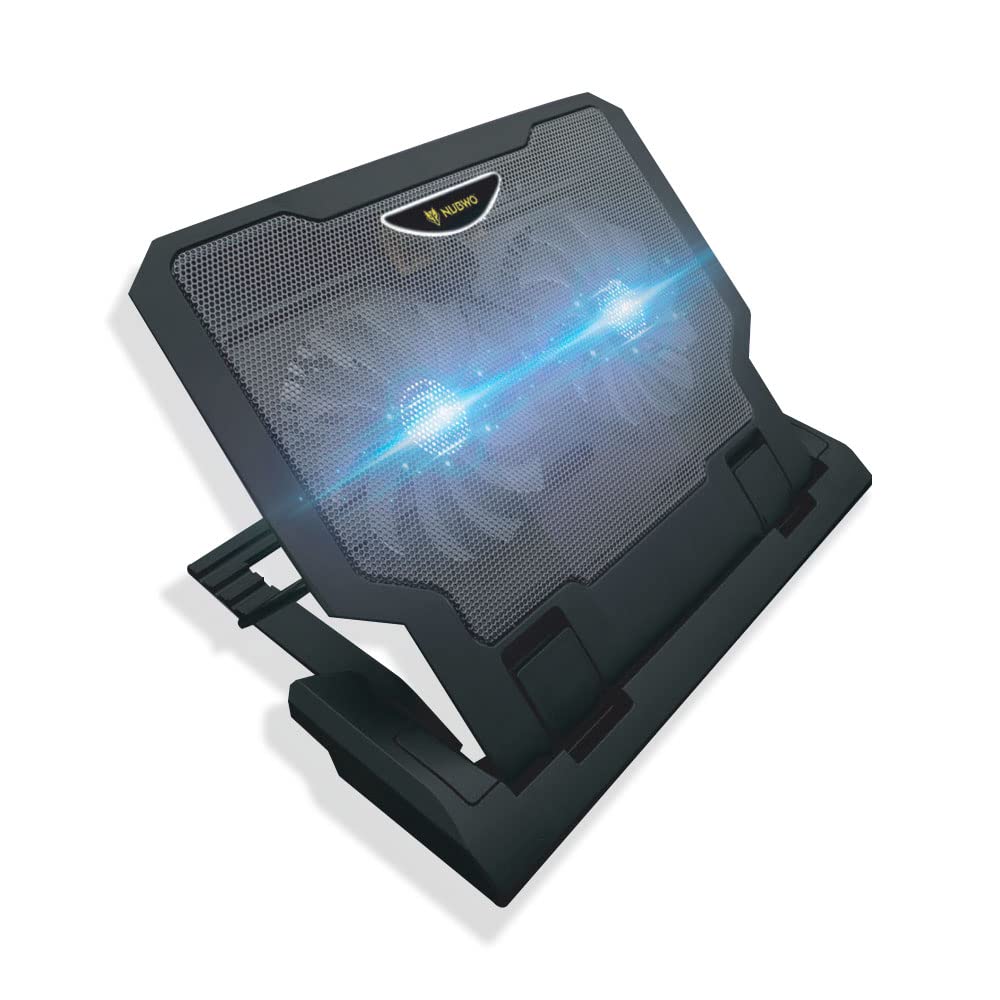 NUBWO Guardian NF-36 USB Powered Laptop Cooling Pad with Dual Fan,Height Adjustable, Dual USB Port and Blue LED Lights, Black (B09XLRR6JD) Amazon Price History, Amazon Price Tracker