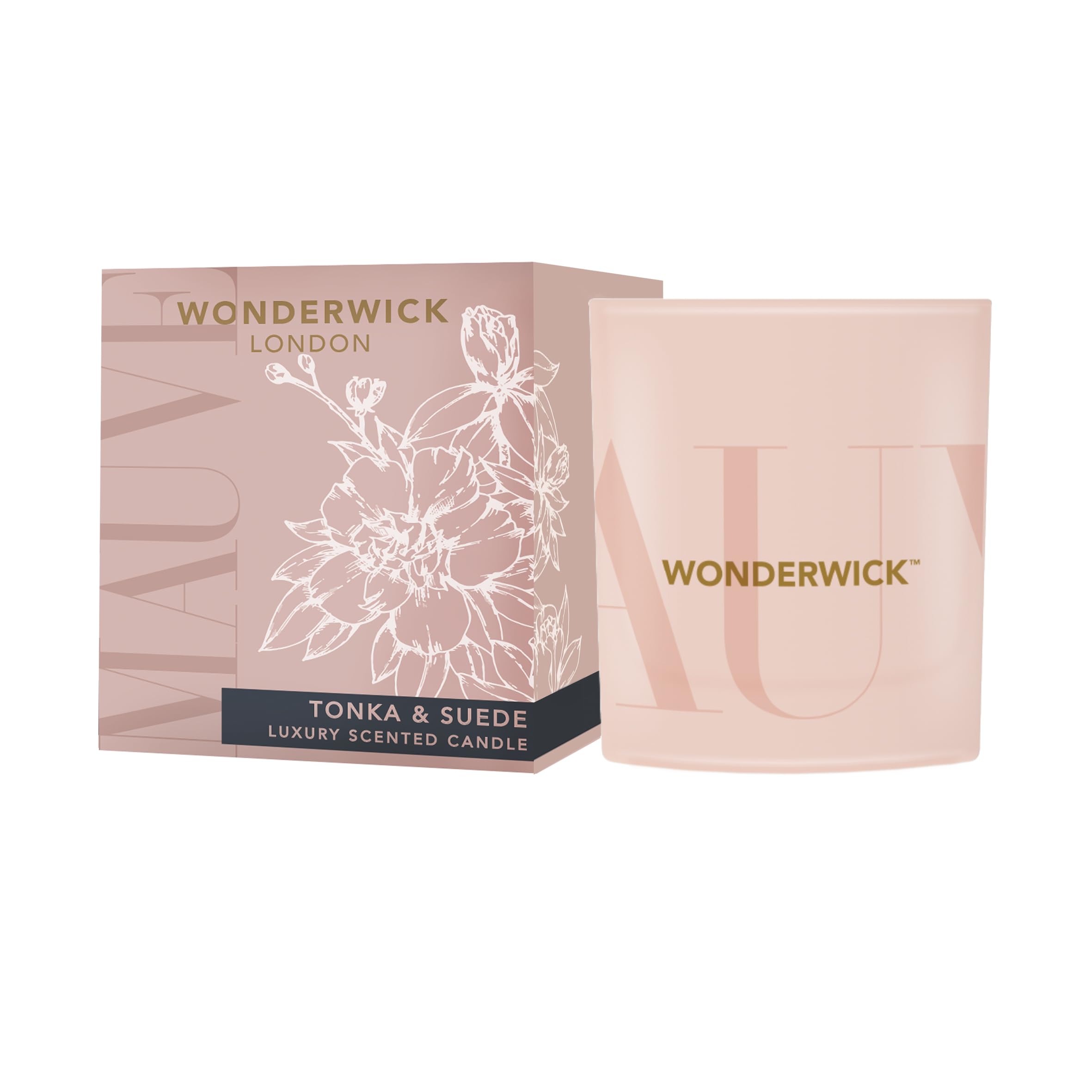 The Country Candle Company Wonderwick Range Glass Candle - Tonka & Suede