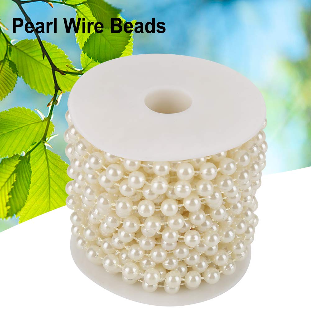 Ghirlanda Di Perle Artificiali 10 Metri - Decorazione Rosa Per Tende, Albero Di Natale E Feste | Filo Di Perle Flessibile - Foto 3