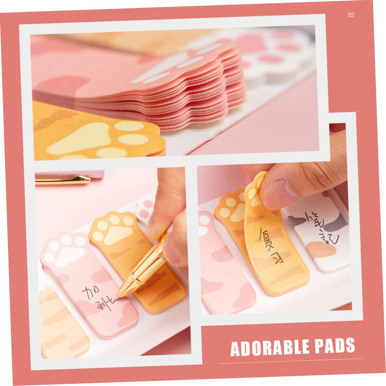 NUOBESTY 5 Ensembles Note Collante Autocollants Pour Le Scrapbooking Marqueurs Classe Pastel Marque Page Marques Pages Onglets Mémo Déchirable Onglets De Livre Collants Papier 2 Pièces * 5