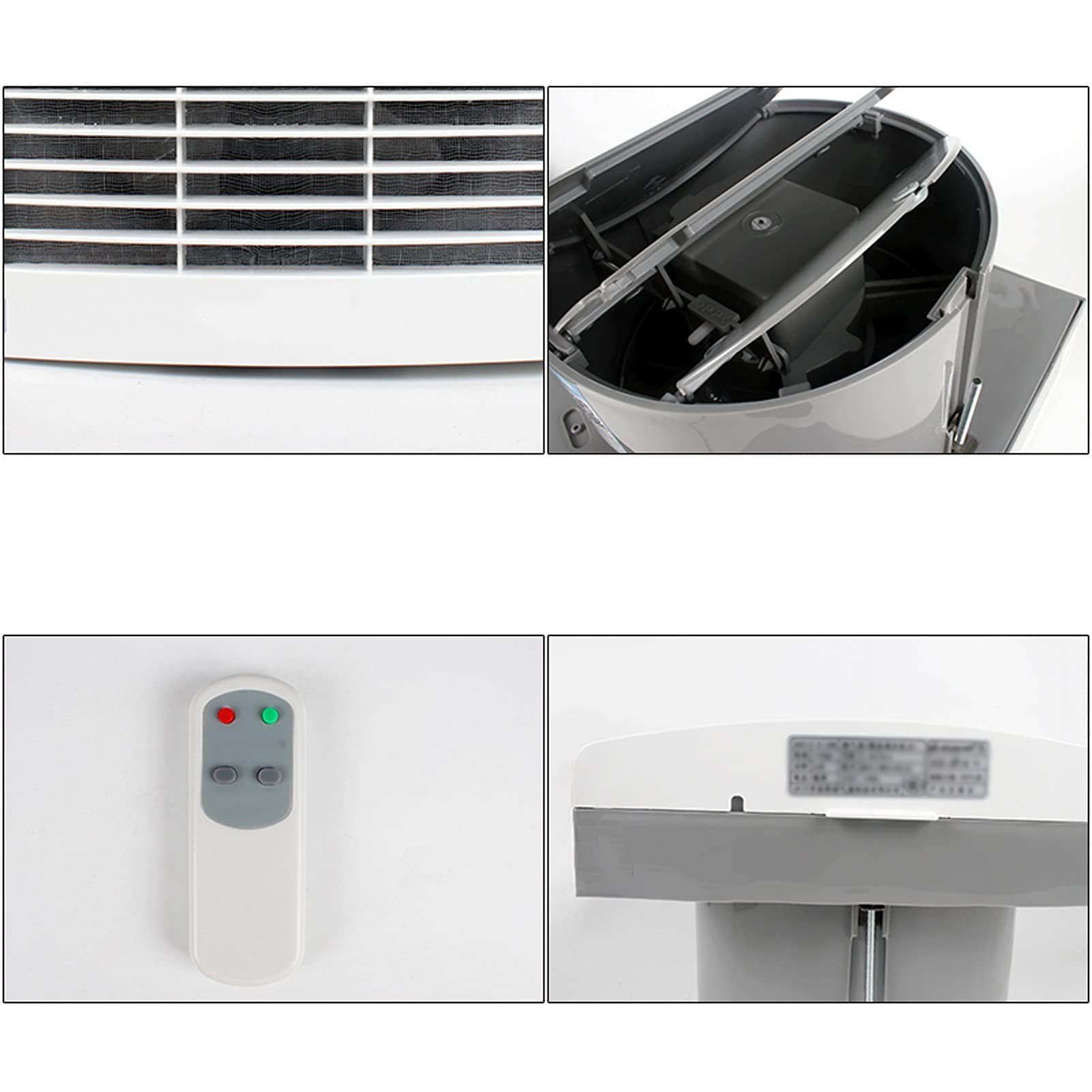 Ventola di scarico 6 "8" Ventilatore di scarico MUTE FINESTRA FINESTRA VENTILATORE VENTILAMENTO PER IL BAGNO STOCCIO ELETTRICO Ventilatore di scarico a due vie Eith Telecomando, Bianco aspiratore da c