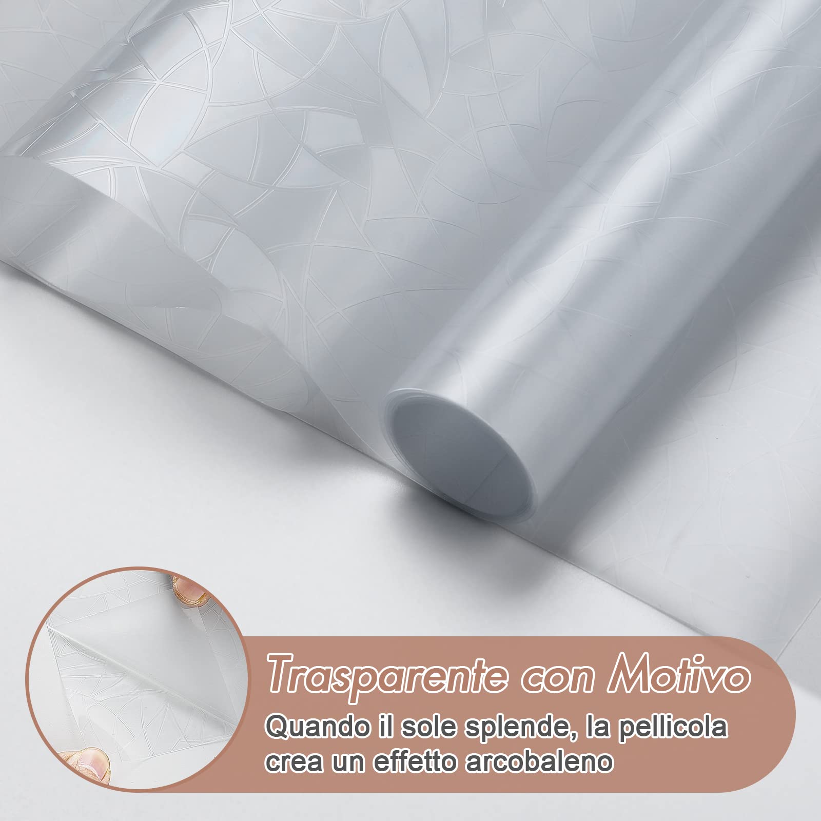 Haton Pellicola oscurante per finestre, autoadesiva, colorata, per finestre, per soggiorno, cucina, 90 x 400 cm