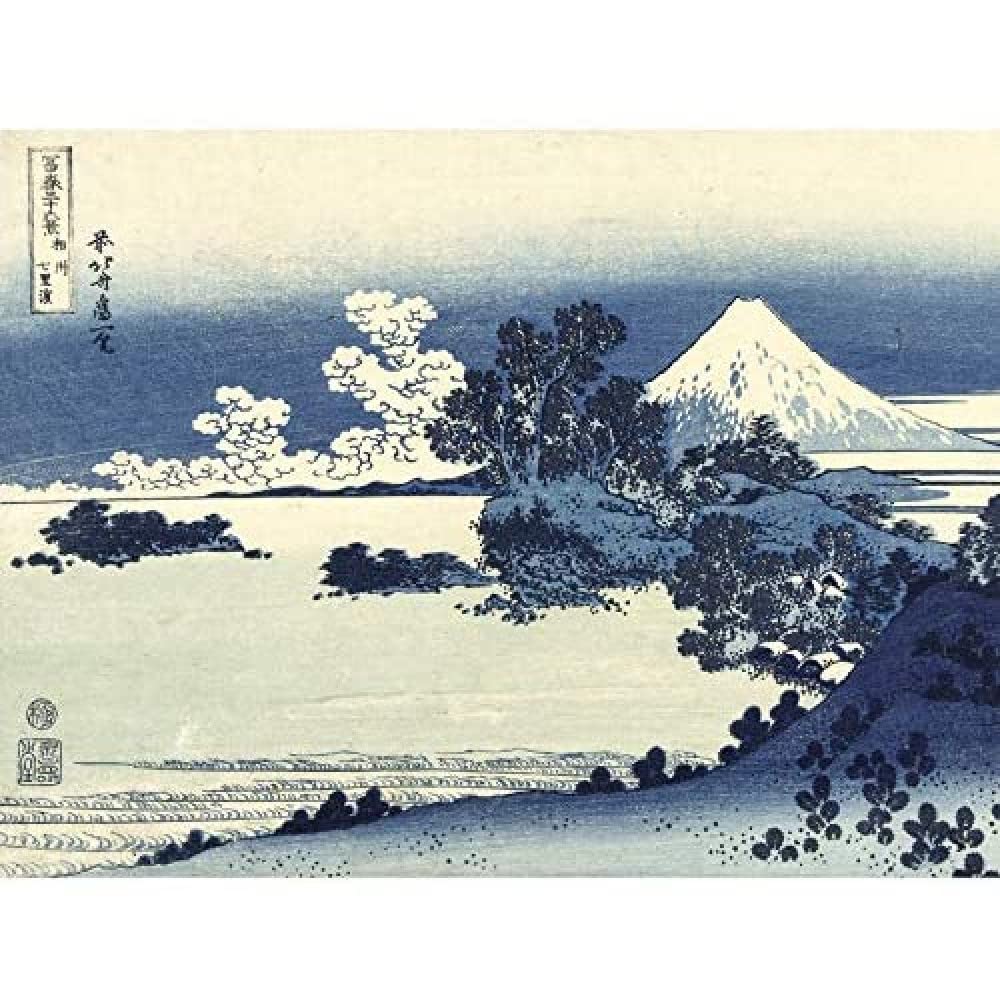 Artery8 Hokusai 36 Views Fuji Shichiri Beach Woodblock Japan Art Print Canvas Premium Wall Decor Poster Mural