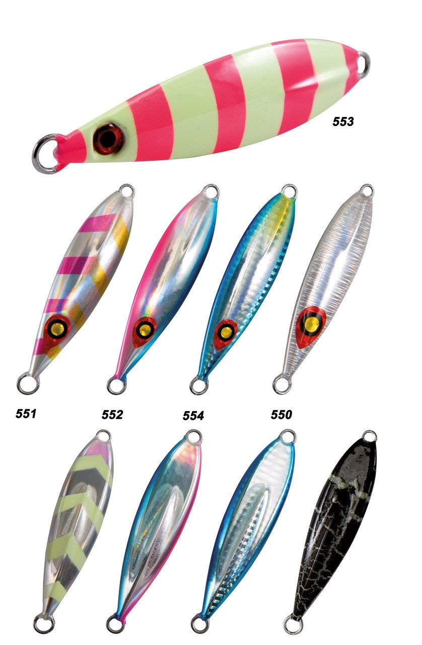 NOMURA Esche Artificiali da Spinning Izu Slow Pitch 100 g 10.3 cm Light Blue Red Eye Vertical Jigging