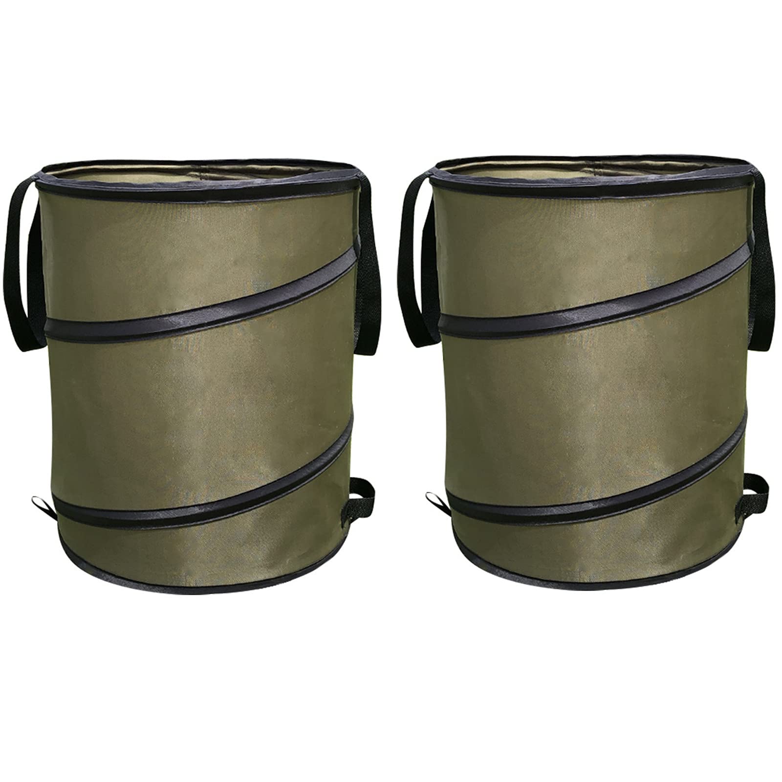 Sacs De Jardin,Sacs à Déchets De Jardin avec Poignées Sacs Résistants Réutilisables Imperméables Stable Pliable De Jardin (91L,Lot de 2)