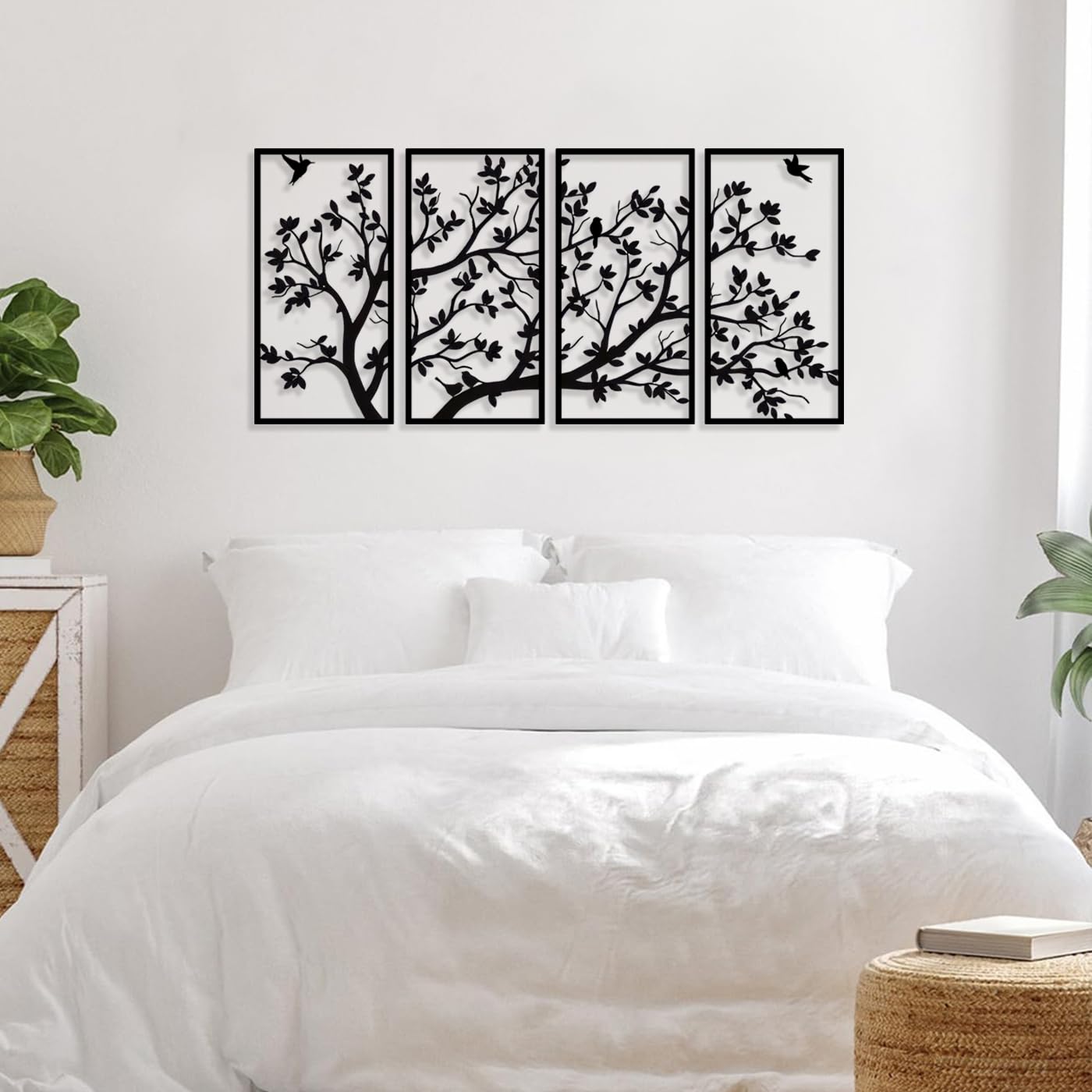 Sculpture D'art Mural Arbre De Vie En Métal, Tenture Murale En Fer Forgé, Décoration De Maison