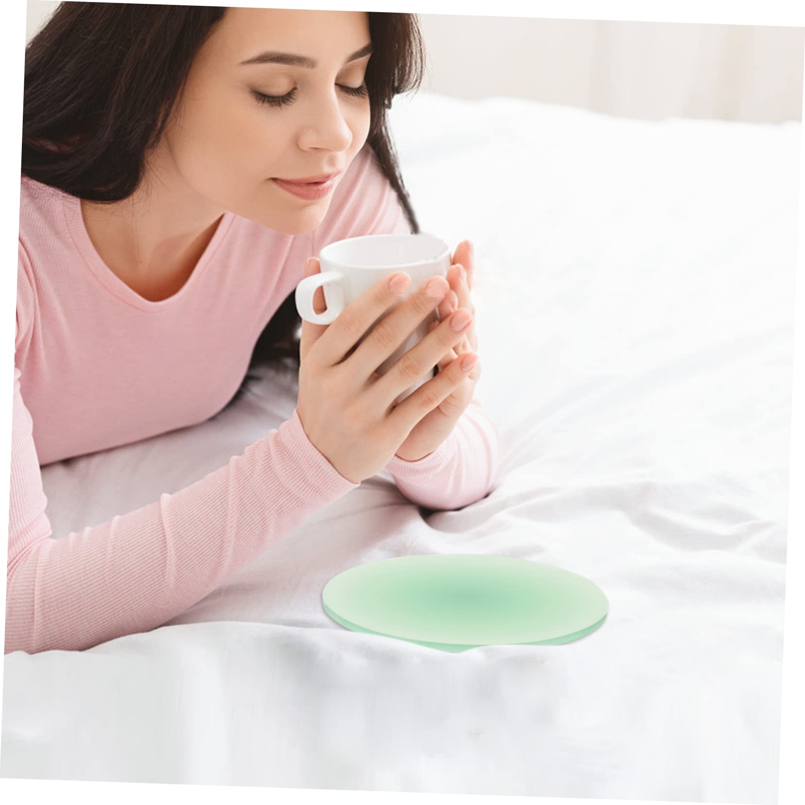 OUNONA 3 Series Posavasos De Acrílico Gradiente Bebidas Coasters Decorativos Antideslizantes Cocina Oficina 4 Piezas X 3