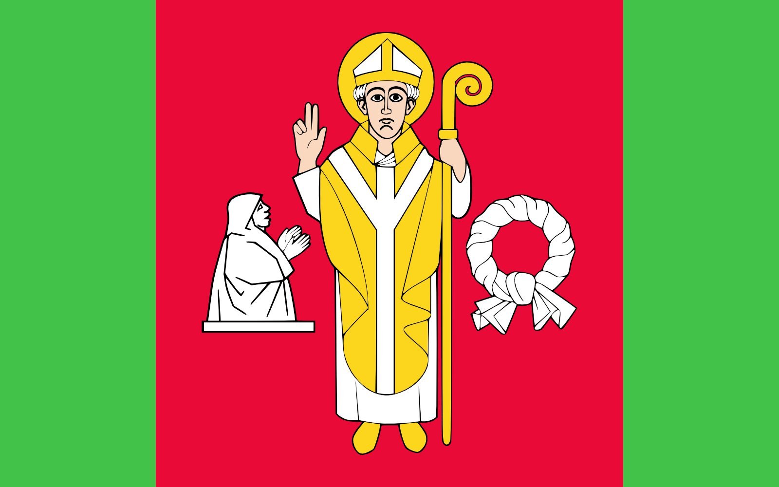 Drapeau gmina Stanin pavillon officiel polonais grand format tissu exterieur