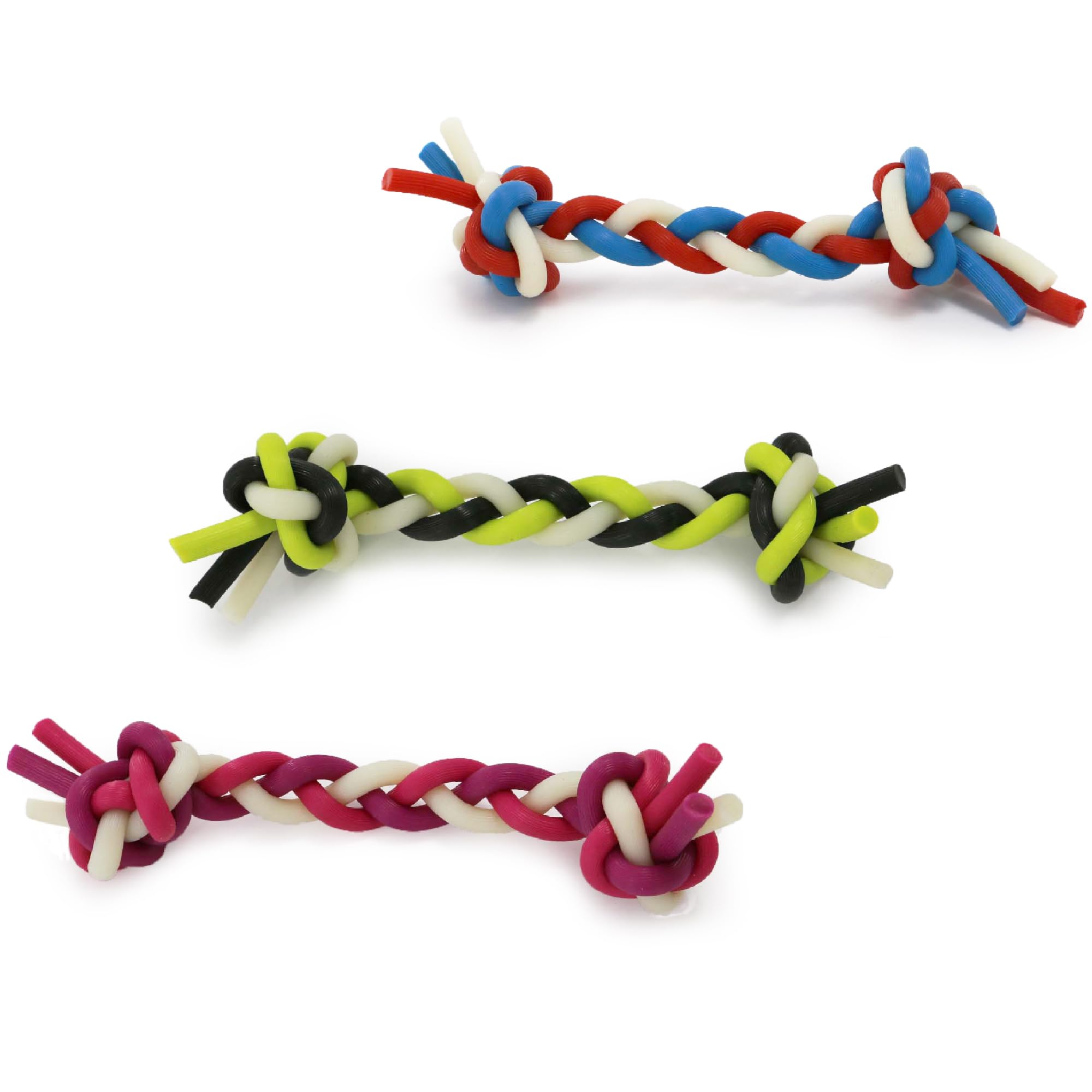 Ancol Play Time For Dogs Glow In The Dark Knot PACK OF 3 Chase and Retrieval Toys