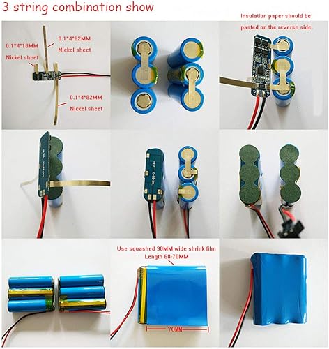 Miniatura 4 de 3S 12V 10A 18650 Tablero de protección de batería de litio BMS Módulo de protección de cargador de iones de litio