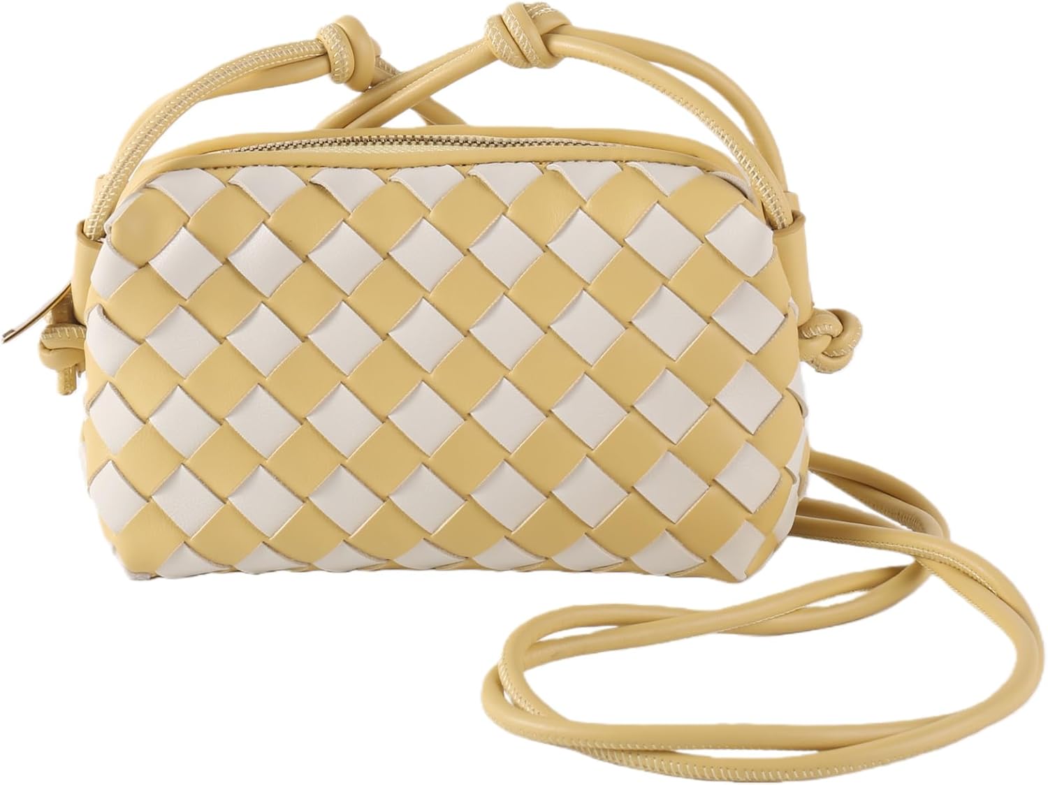 Woven Crossbody Bag for Women, Small Leather Evening Purses with Adjustable Shoulder Strap Shoulderbag