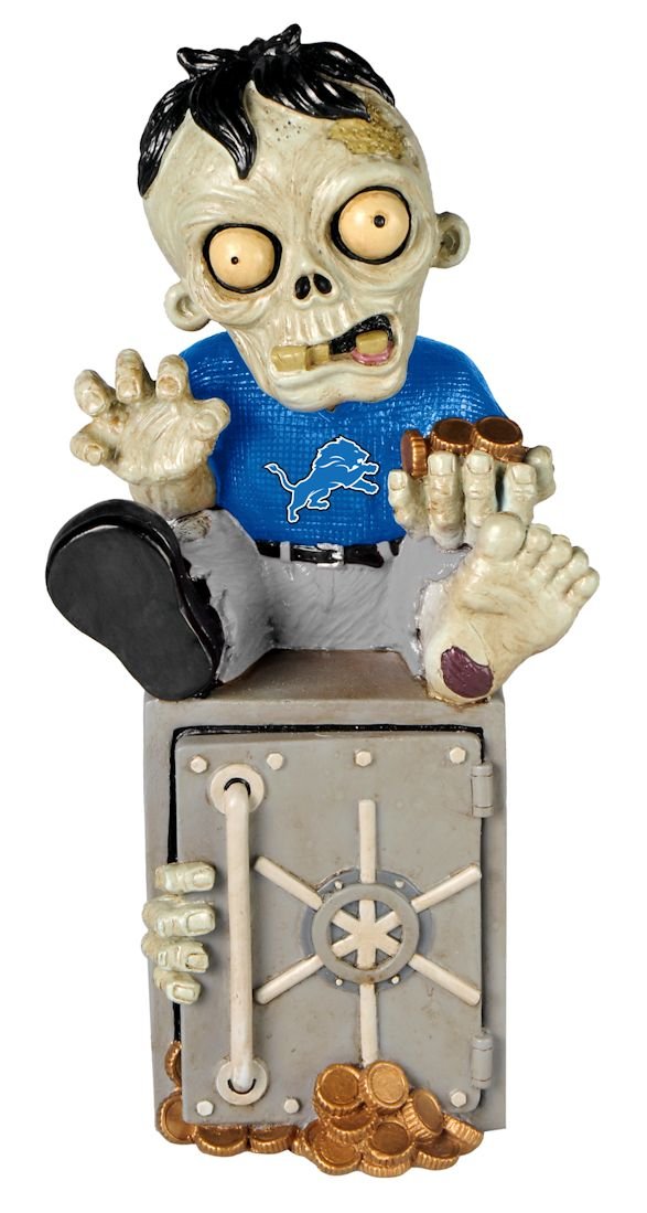 FOCO Detroit Lions Resin Zombie Bank