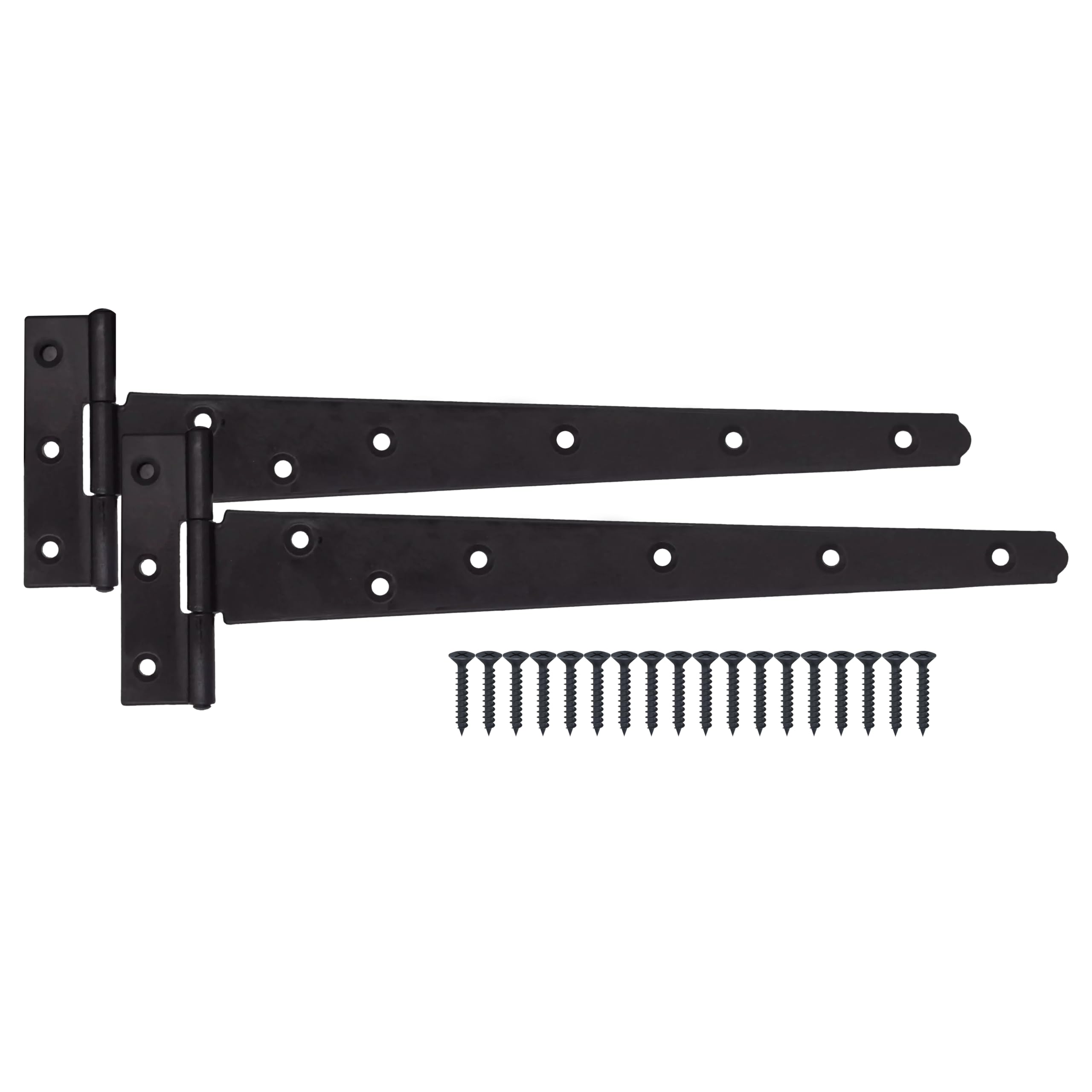 EAI Black Gate Tee Hinges - 600mm / 24 Inch Extra Heavy Duty T Hinges for Wooden Gates, Doors & Sheds - 2 Pack — image 1