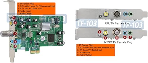 Miniatura 4 de AllAboutAdapters Universal TV FM sintonizador DVR captura vídeo tarjeta PCI Express tarjeta para PC de escritorio Win88.1 Win7 XP