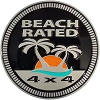 Vista 1 de Insignia de playa de metal 4 x 4, insignia automotriz 3D, gancho para maletero (clasificación de playa)