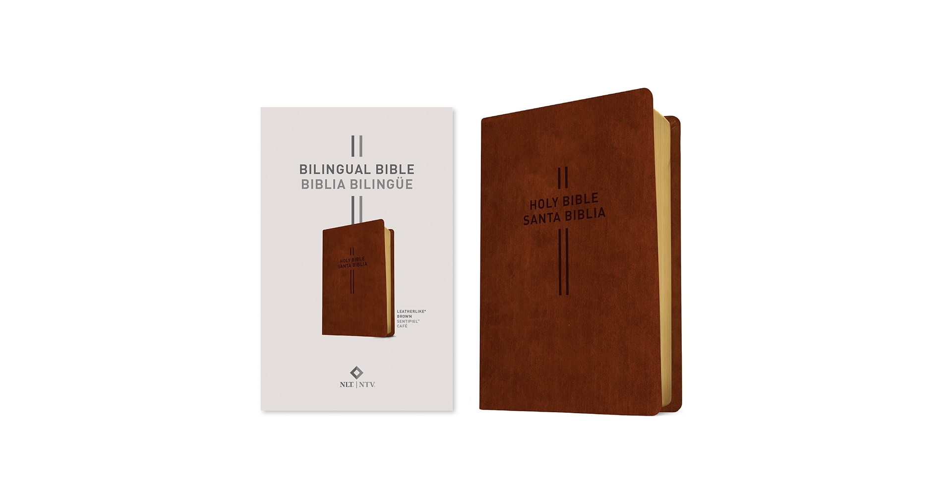 Bilingual Bible / Biblia bilingüe NLT/NTV (LeatherLike