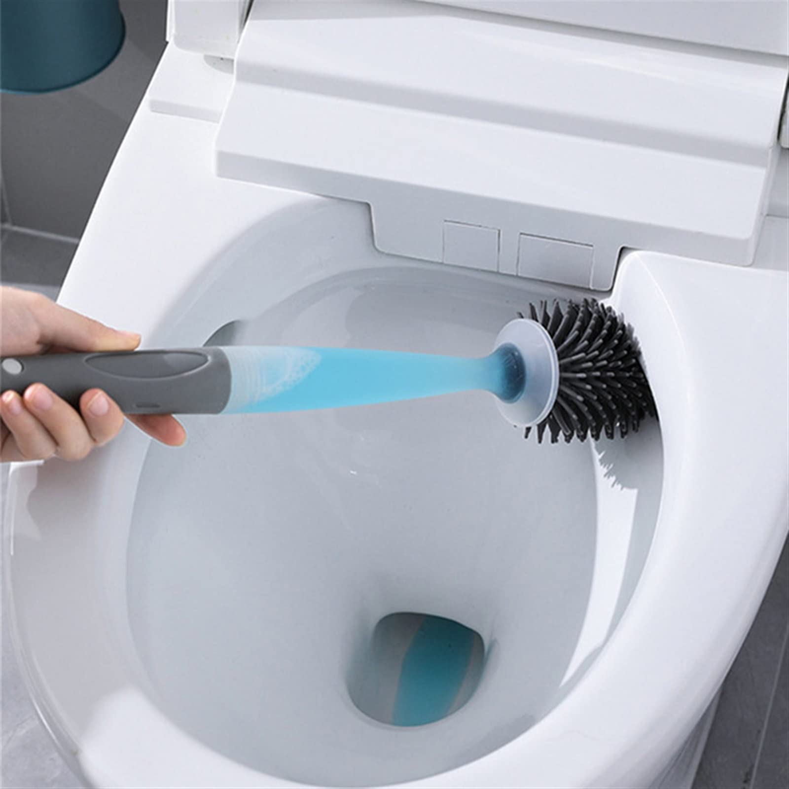 Szczotka do WC Miękka silikonowa głowica TPR Prasa Płynny środek do czyszczenia toalet Ścienny uchwyt na szczotkę do czyszczenia Środek do czyszczenia domu Akcesoria do WC
