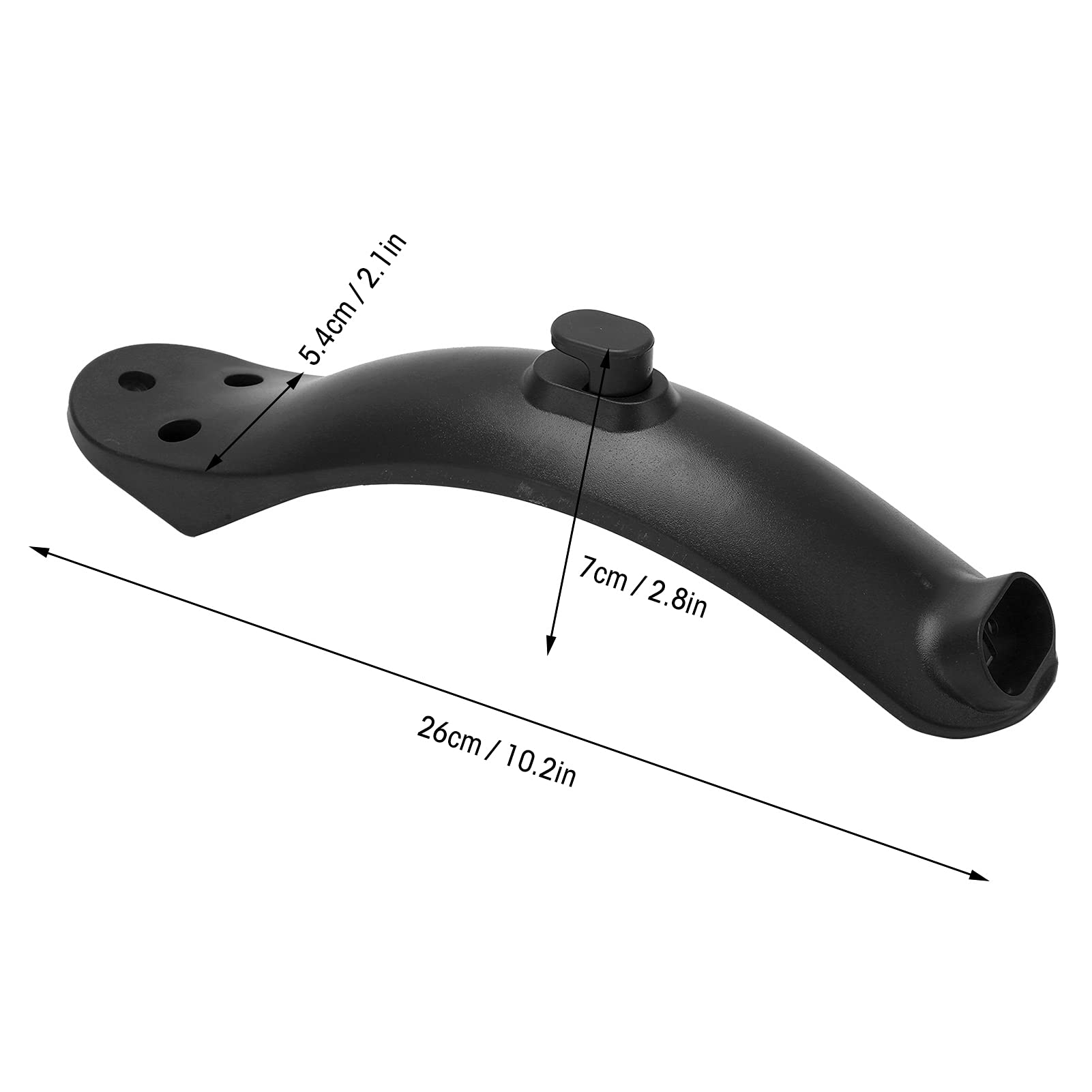 Electric Scooter Rear, Electric Scooter Rear Mudguard Duck Mouth Design with Hook for M365 Electric Scooter(black)