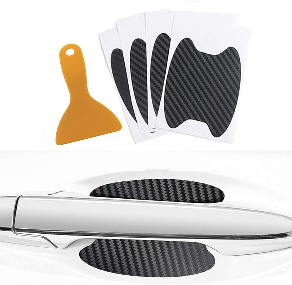 Motoparty 車用 ドアハンドルプロテクター ハンドルカバー ドアノブガード 自動車 ステッカー 保護 気質アップ アクセサリー カーボンファイバー 4個入り カー 傷防止 外装 パーツ 保護フィルム Motoparty 車用 ドアハンドルプロテクター ハンドルカバー ドアノブガード 自動車 ステッカー 保護 気質アップ アクセサリー カーボンファイバー 4個入り カー 傷防止 外装 パーツ 保護フィルム
