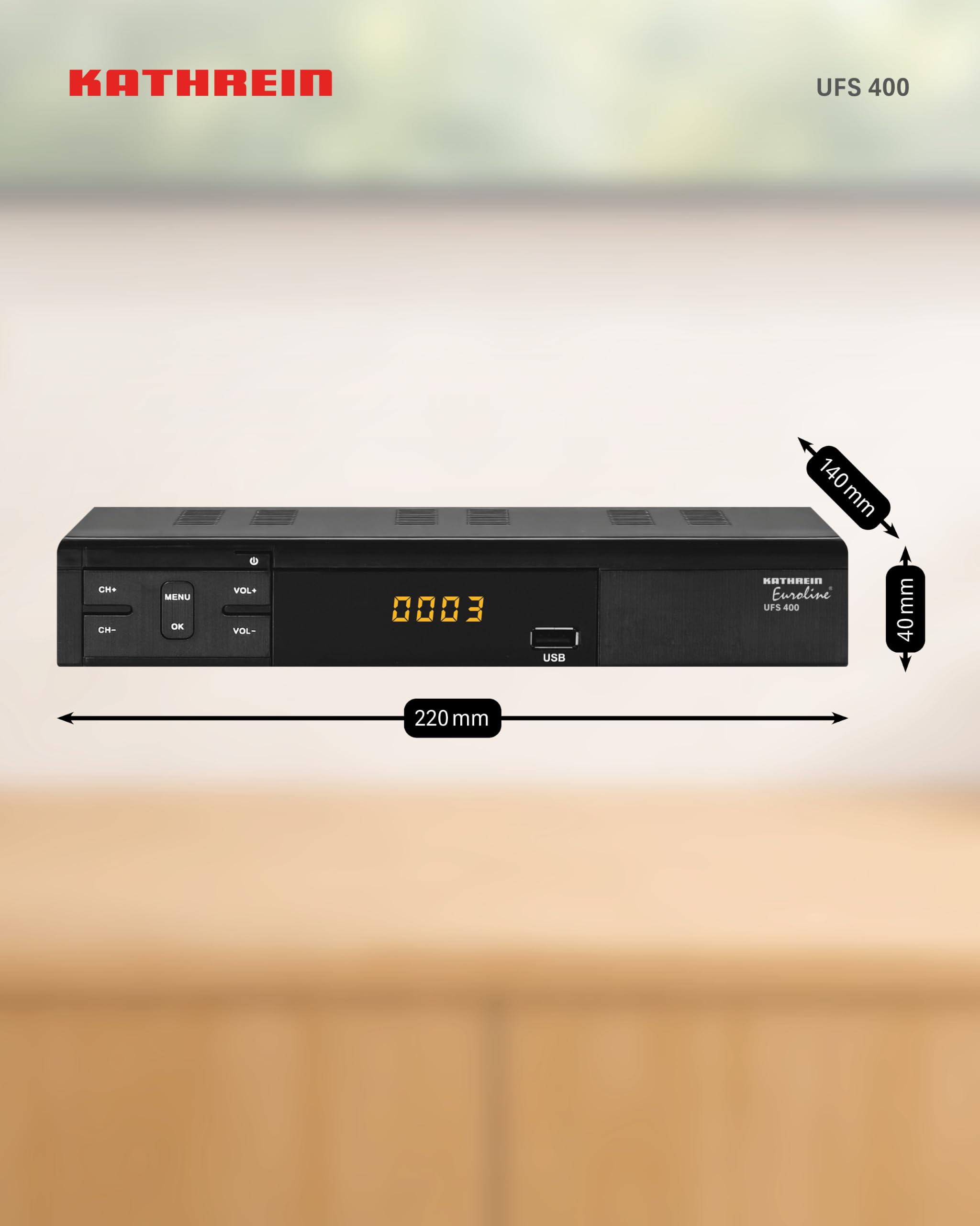 KATHREIN UFS 400 – HD Sat-Receiver, PVR, HDMI, SCART – Schwarz