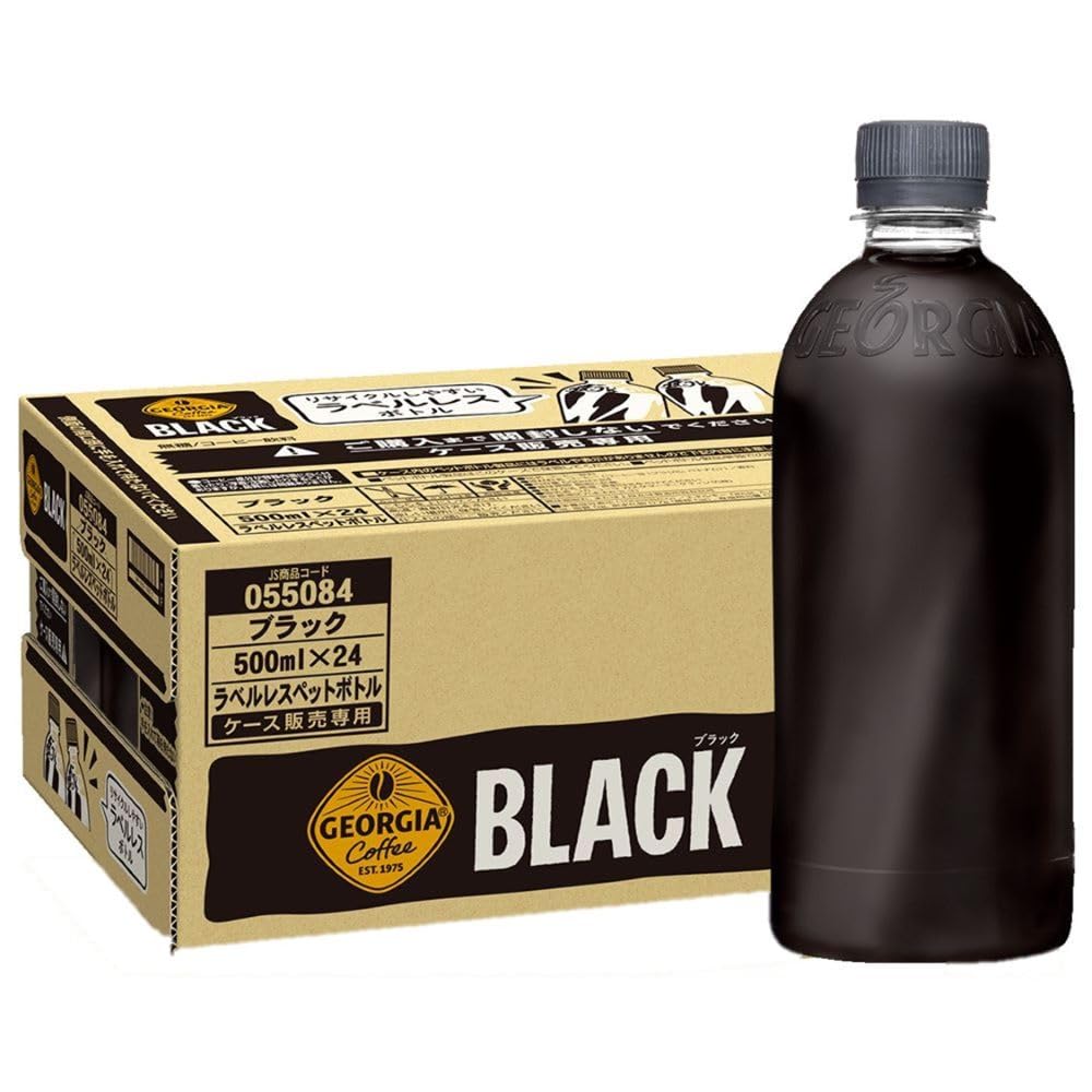コカ・コーラ ジョージア ブラック ラベルレス 500mlPET ×24本商品画像